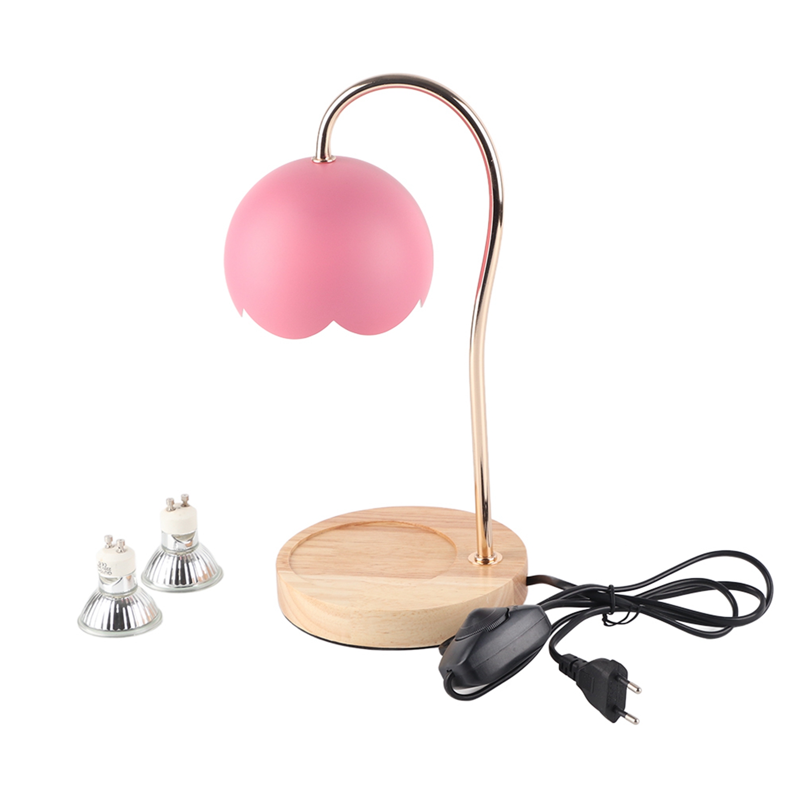 Dimmbare Duftlampe Aus Metall Und Rosenholz, 18 X 34 Cm, Elegantes Nordisches Design