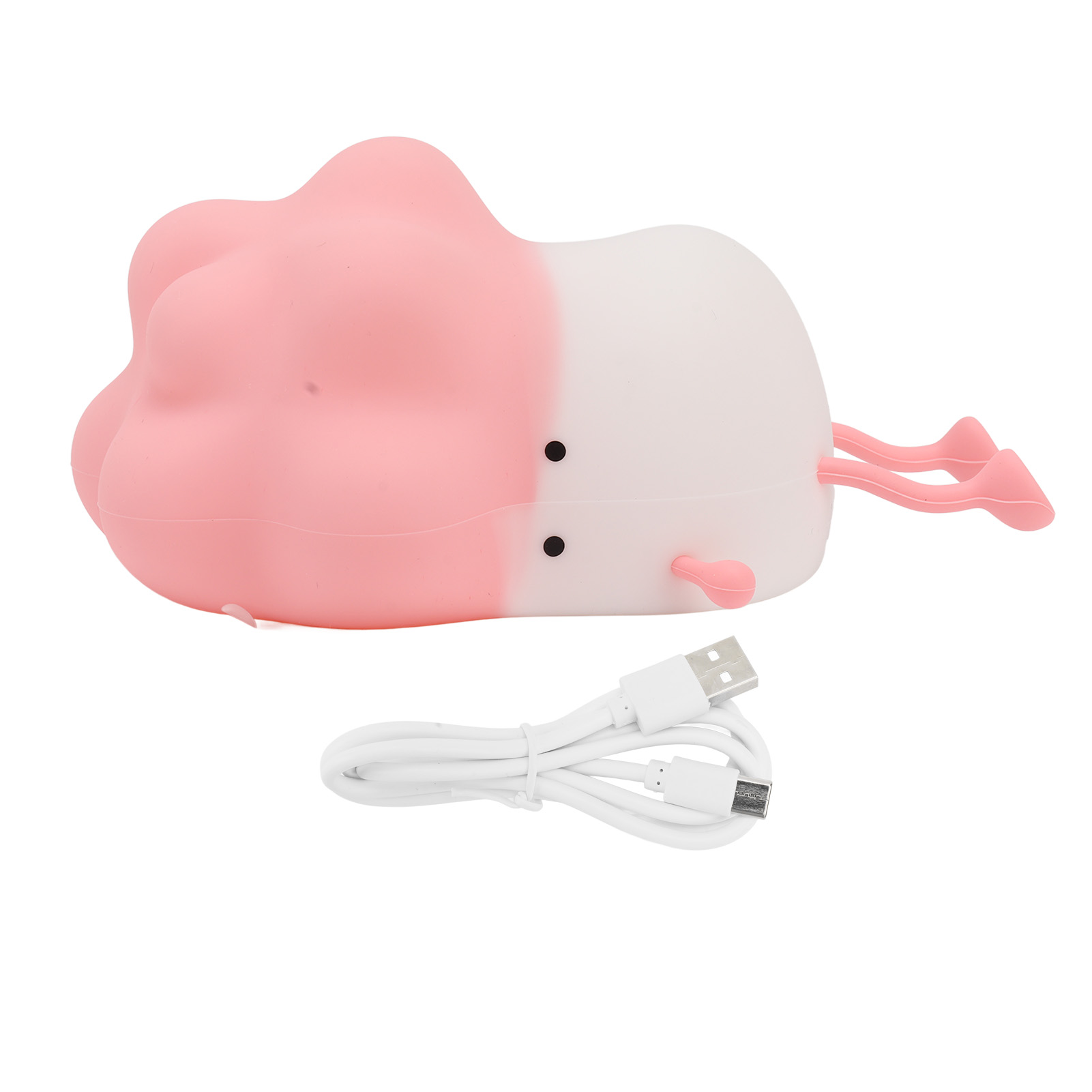 Wiederaufladbare Silikon-nachtlampe In Kohlform K1110, Pink, Mit Handyhalterung, Weichem Led-licht (3000 K), Verspieltem Design Und 6 Stunden Akkulaufzeit