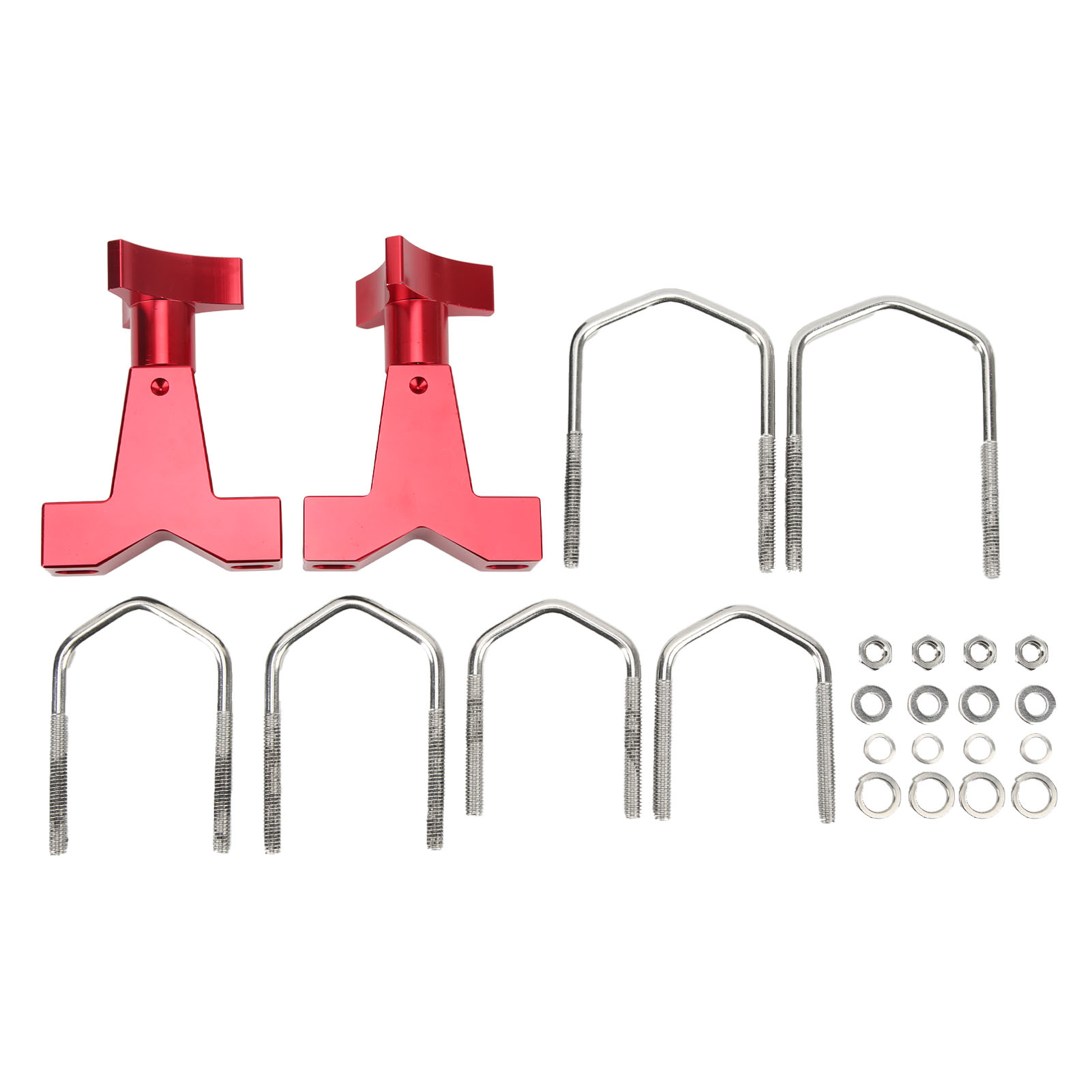 Toivize Universelle, Verstellbare Hydraulikheberstütze, Aluminium 6061-t6, Für Rohre Mit 25–64 Mm Durchmesser, 2-teiliges Set, Rot