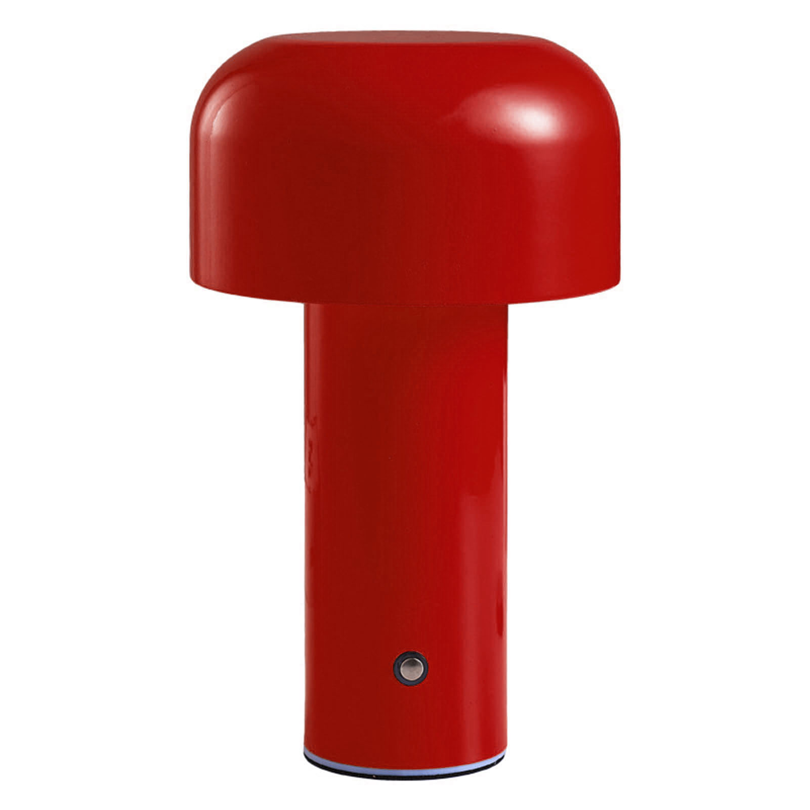Pilzförmige Led-tischleuchte, Wiederaufladbar Per Usb, Touch-dimmer, 3 Farben, Rotes Metall, Modernes Design