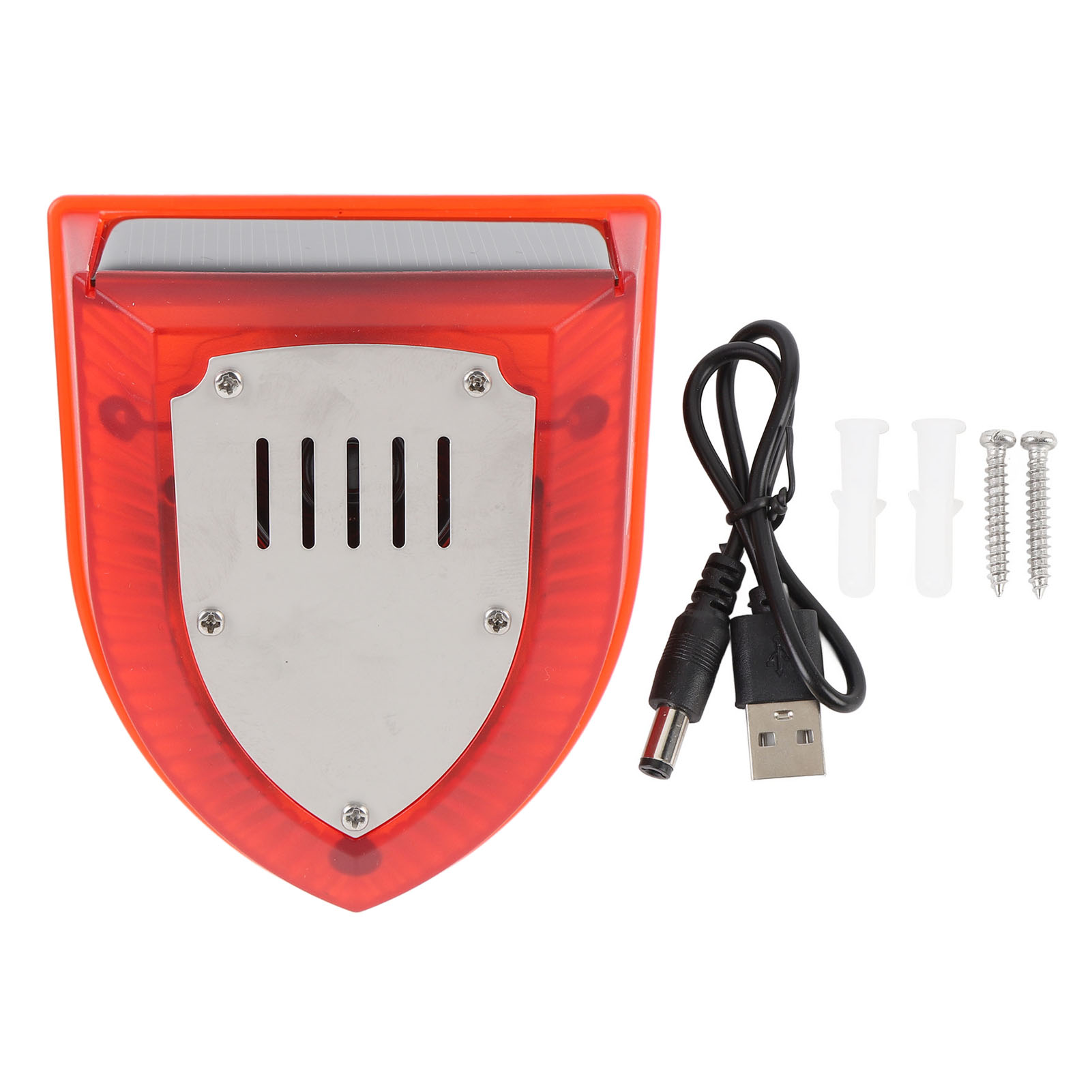 N911m Solar-alarmanlage – 129 Db Lichtsirene Mit Einstellbarem Timer, Hocheffizientem Solarpanel Und Integriertem Akku Für Die Außensicherheit