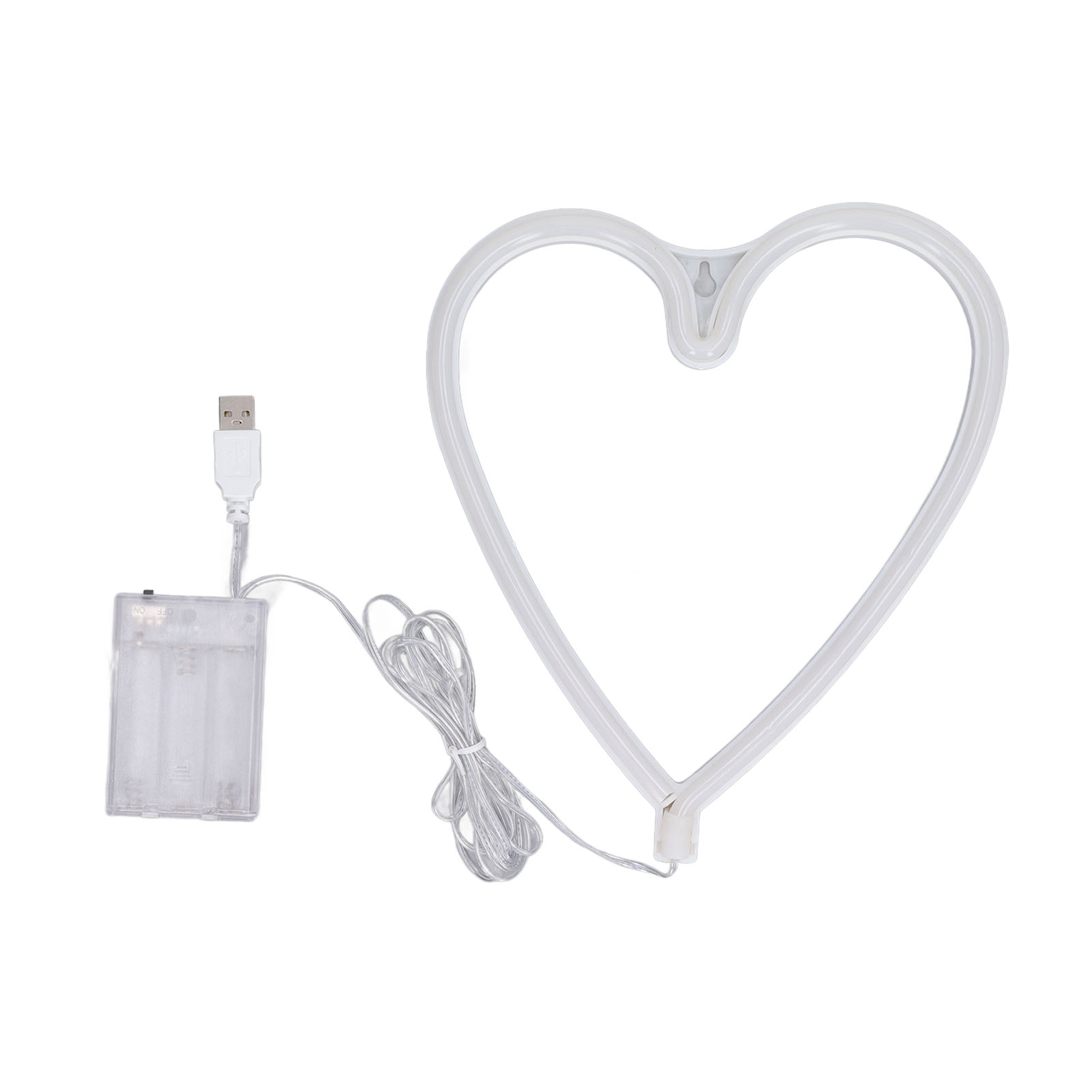 Toivize Led-herz-neonlampe, Romantische Rote Wanddekoration, Flexibles Pvc, Usb- Oder Batteriebetrieb, Für Partys Und Den Innenbereich
