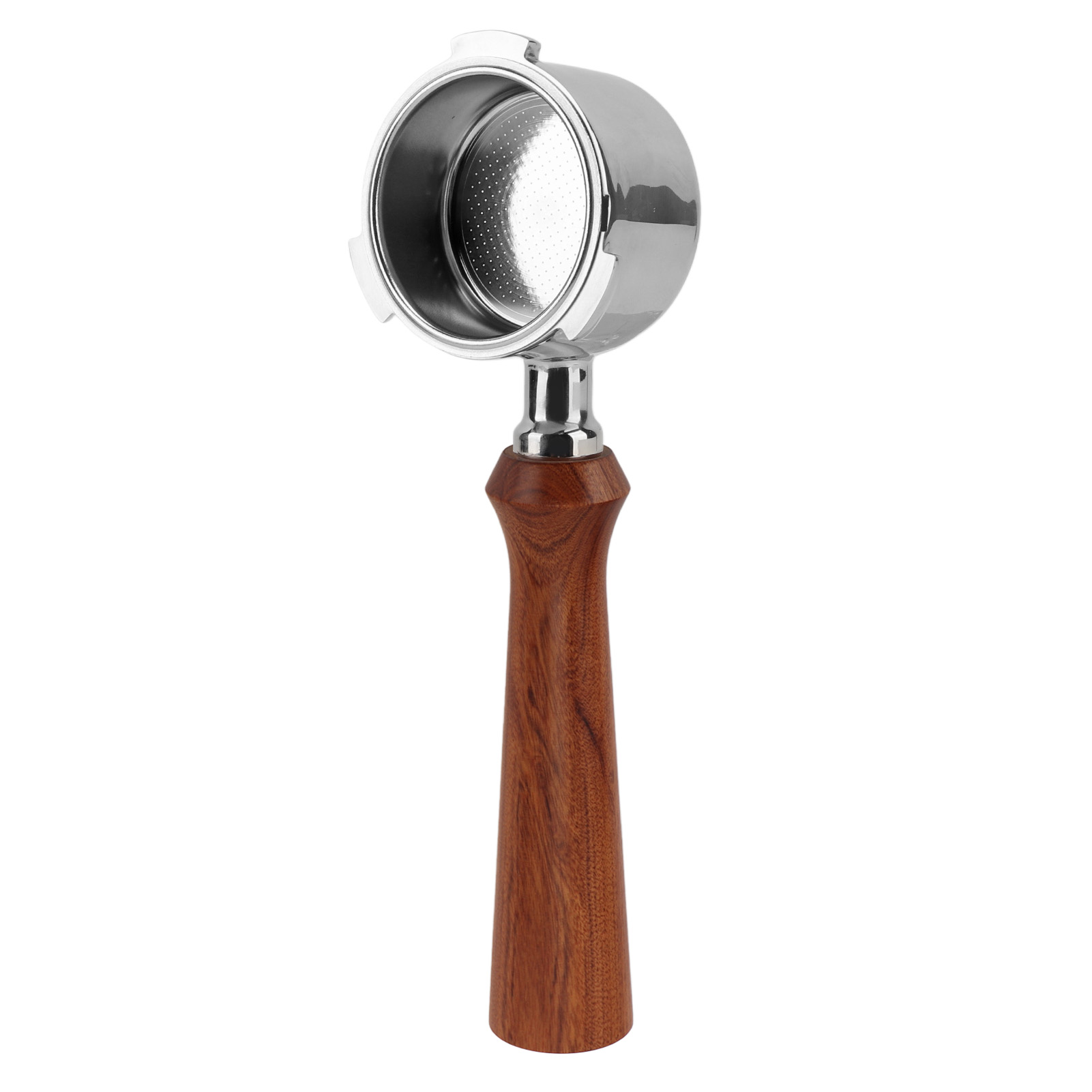 Bodenloser 51-mm-siebträger, Kompatibel Mit Delonghi Dedica Arte, Edelstahl 304, Roter Holzgriff, Espresso-extraktion