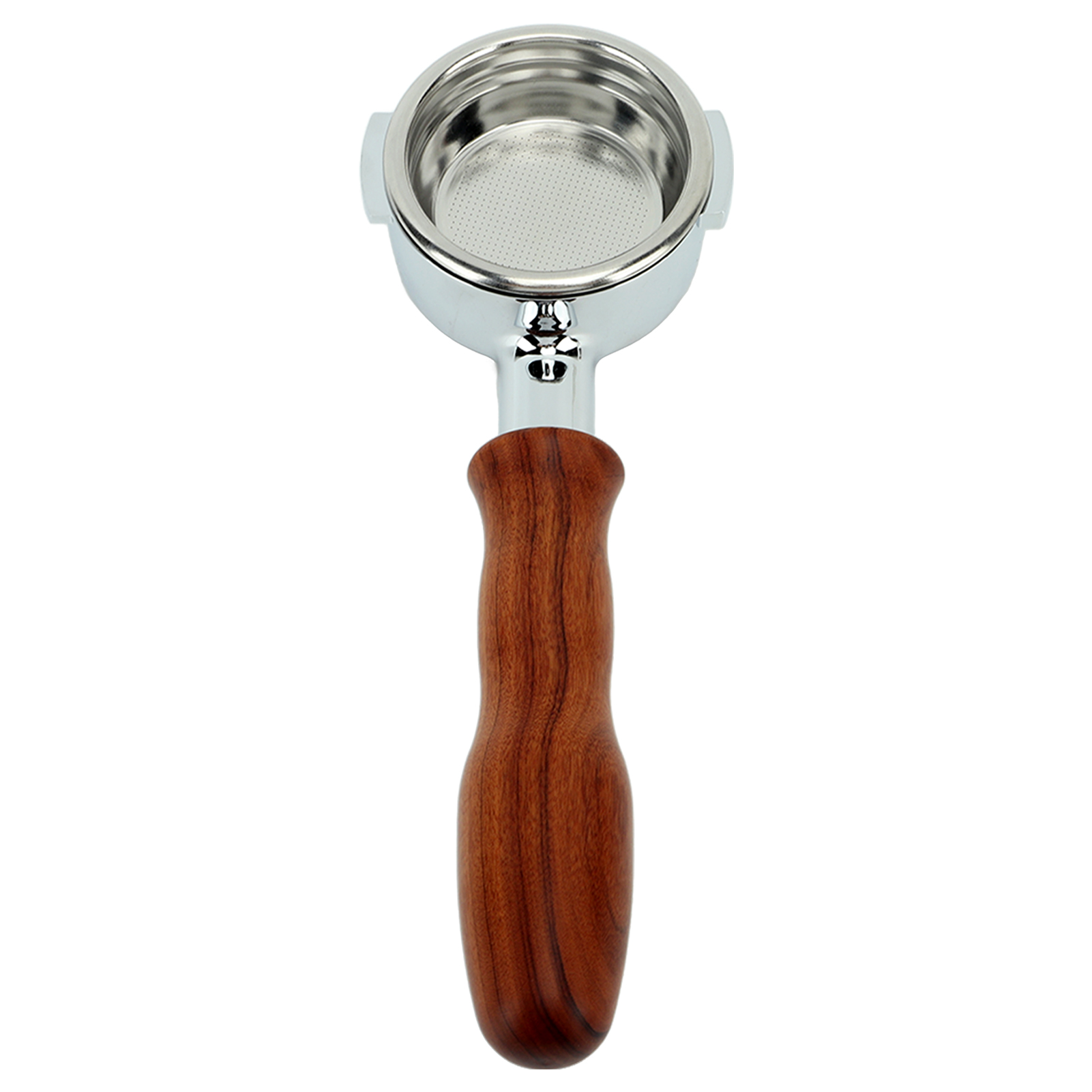 Toivize 58-mm-filterhalter Ohne Boden Für E61-brühe Aus Zinklegierung Und Edelstahl 304 Mit Roter Mahagoni-holzoberfläche