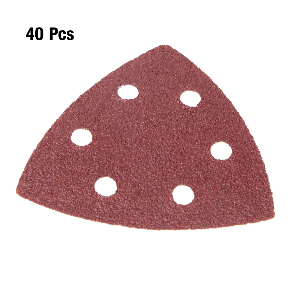 Selbstklebende 90-mm-schleifscheiben Mit 6 Löchern, 40er-packung, Körnung 60–240, Rotes Aluminiumoxid, Für Schleifmaschinen