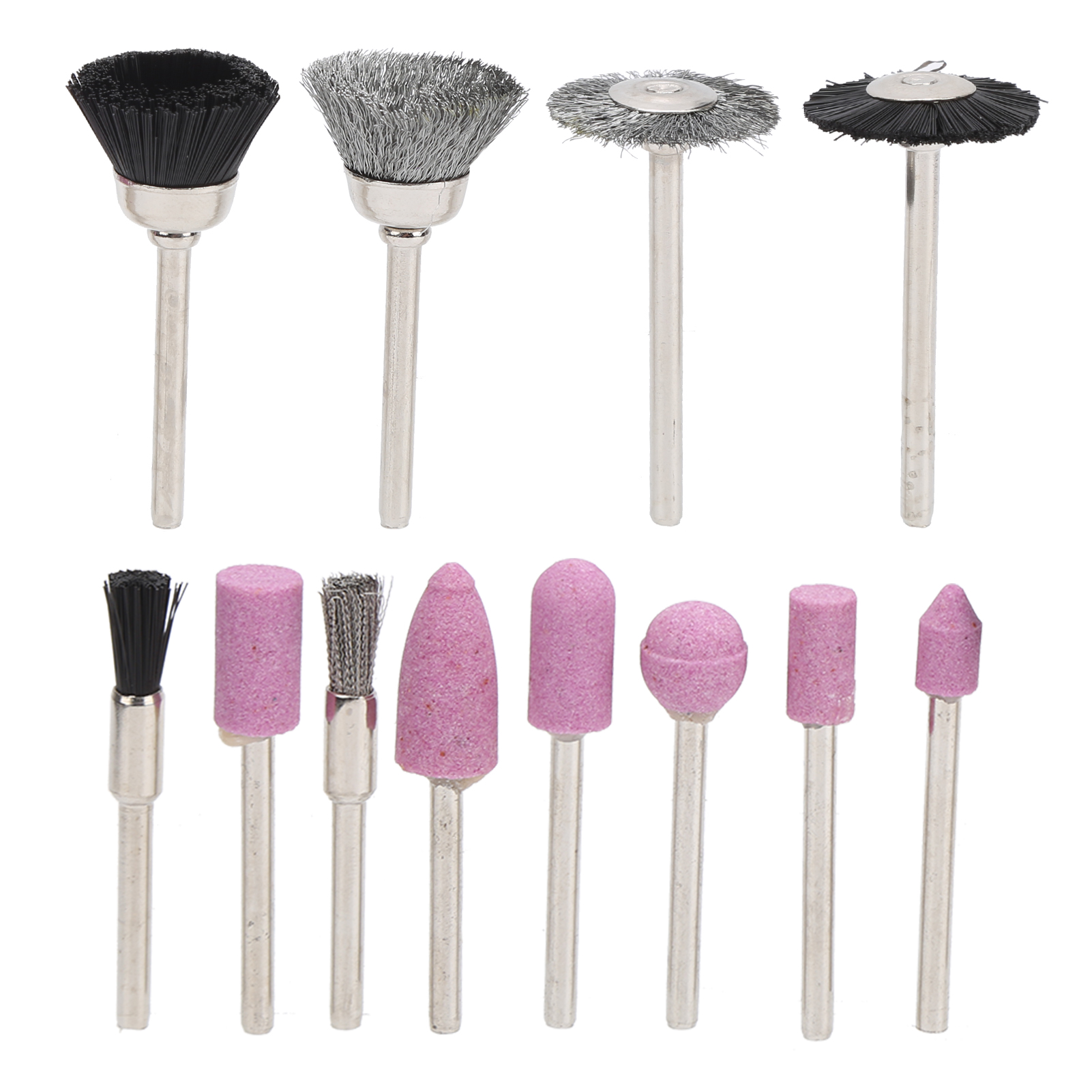 Set Mit 4 Roten Korund-nylon-schleifaufsätzen Für Bohrmaschinen Und Winkelschleifer – Zum Schleifen Von Holz Und Metall, Polieren Und Entlacken