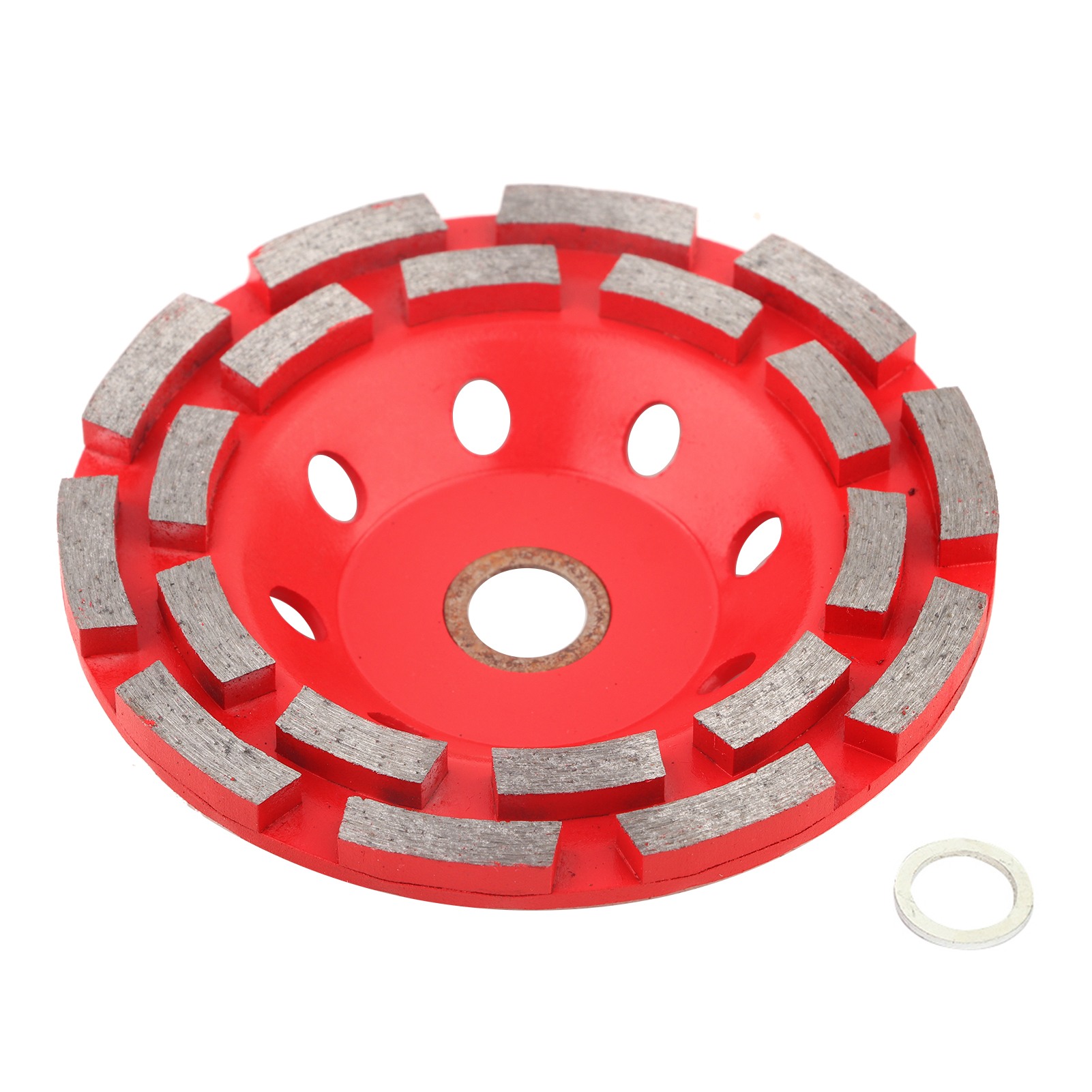 Gs06918 125x22,23mm Rote Doppelreihen-schleifscheibe Für Beton, Stein Und Keramik - Leistungsstarker Abtrag