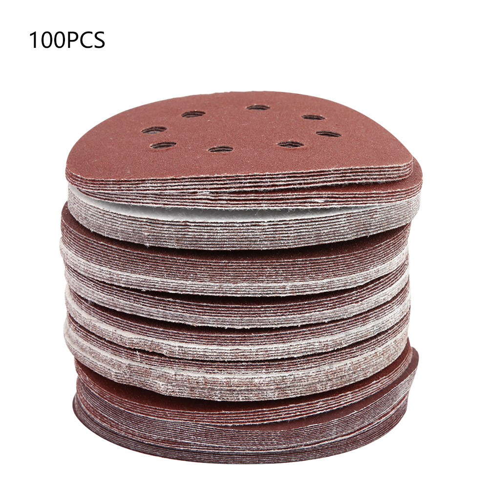 Toivize Runde Schleifscheiben, 127 Mm (5 Zoll), 8 Löcher, Körnung 60–240, Anti-zug-beschichtung, 100er-packung