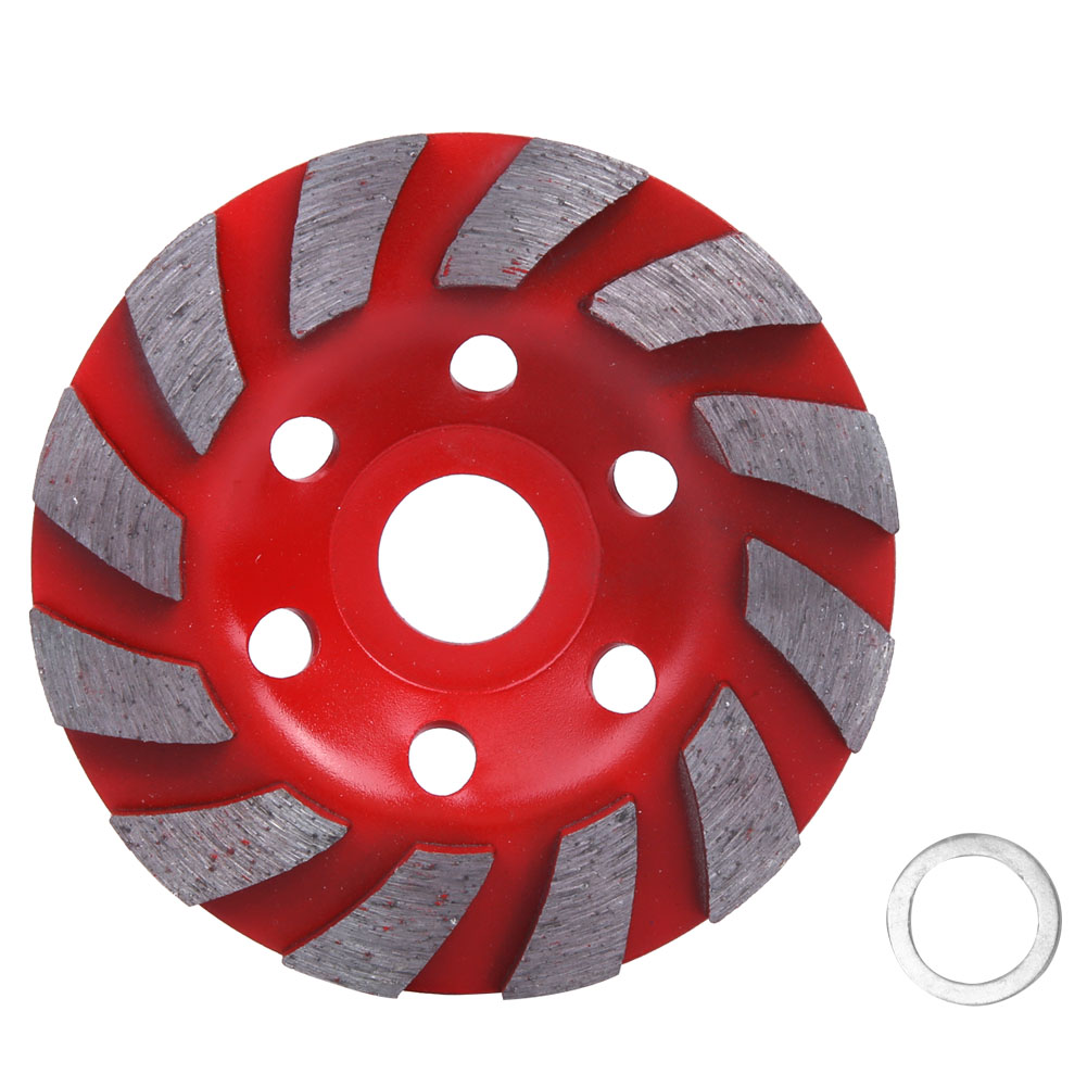 100 X 20 X 4 Mm Rote, Schalenförmige Diamantschleifscheibe Für Beton Und Granit – Hochleistungs-profi-schleifscheibe Mit Ring