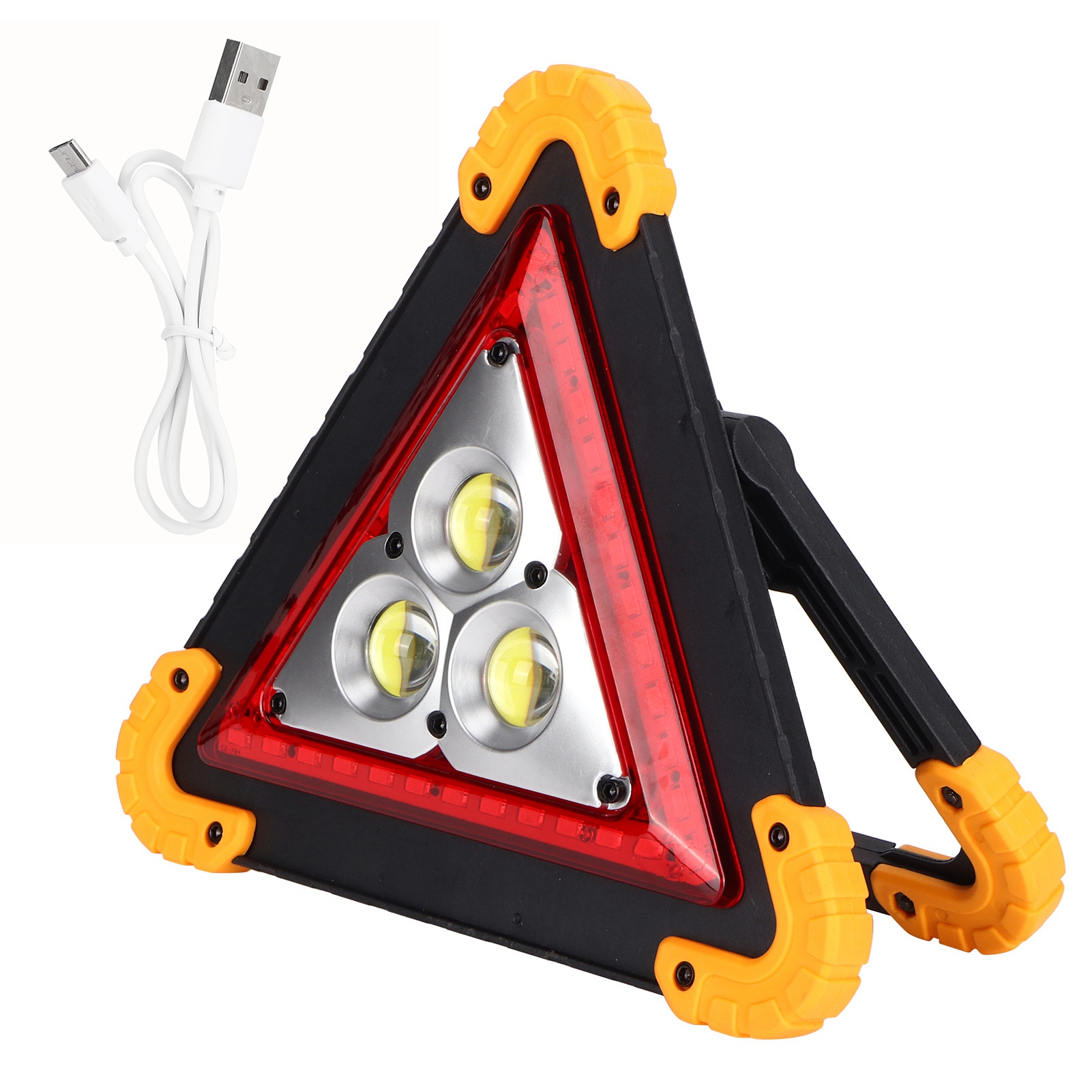 Dreieckige Led-arbeitsleuchte, 1500 Lm, Usb-wiederaufladbar, Cob, Wasserdicht (ip65), Für Camping Und Autoreparaturen