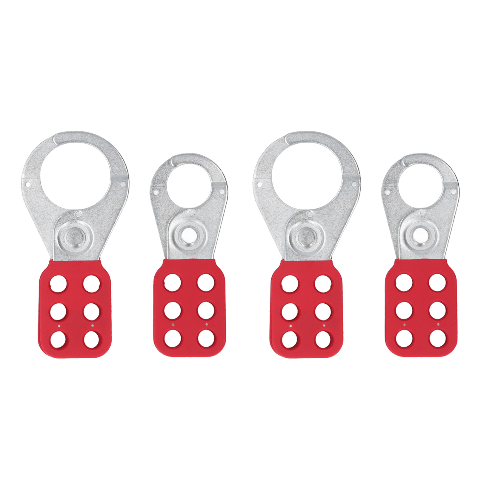 Loto Toivize Bd-k01/02 Vorhängeschloss Aus Verzinktem Stahl Mit Nylongriff, 6 Löcher, 4er-pack Für Industrielle Kraftverriegelung