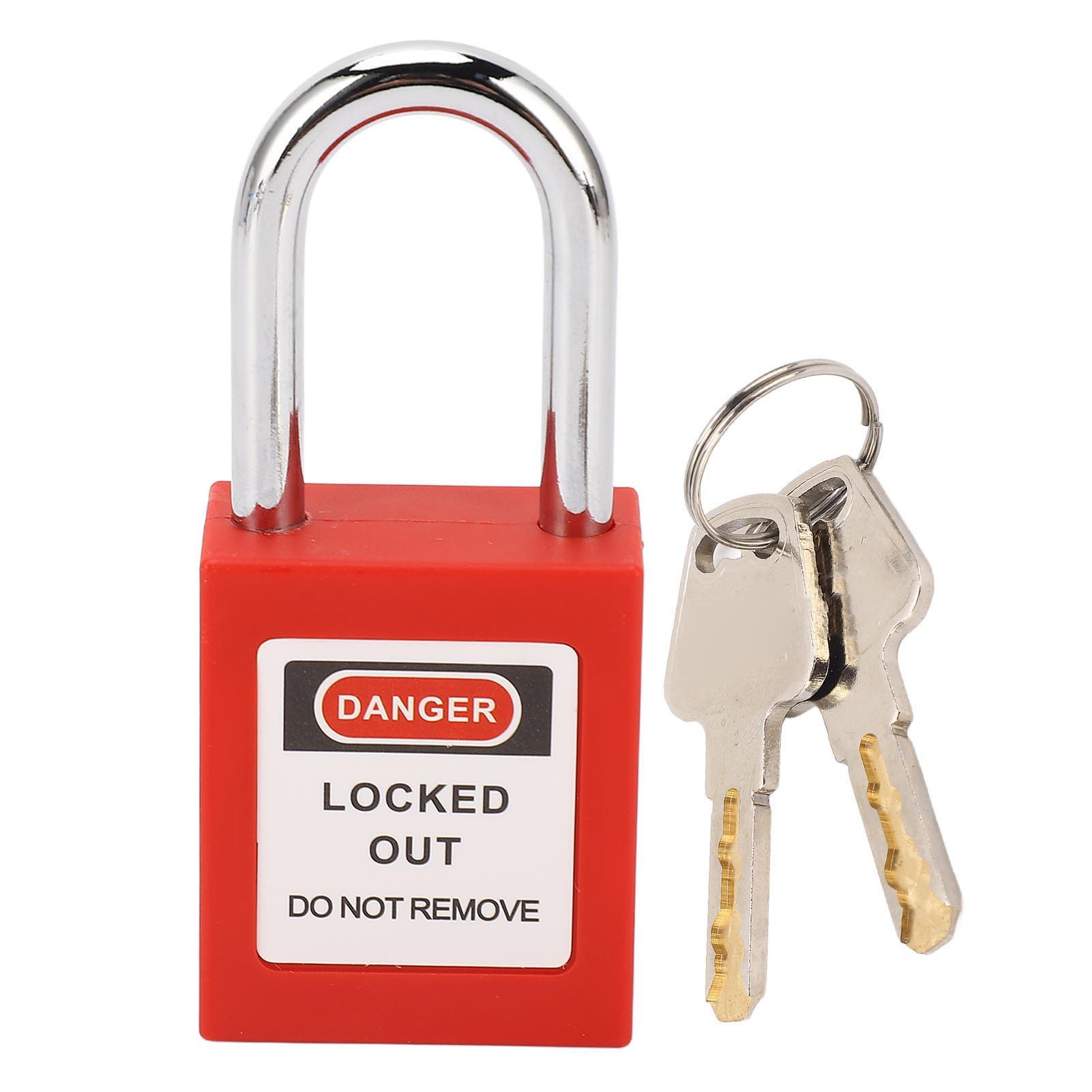 Bd-g01 38 Mm Rotes Sicherheitsvorhängeschloss Aus Edelstahl, Verstärktes Nylongehäuse, 2 Schlüssel Im Lieferumfang Enthalten, Ideal Für Industrielle Loto-verfahren