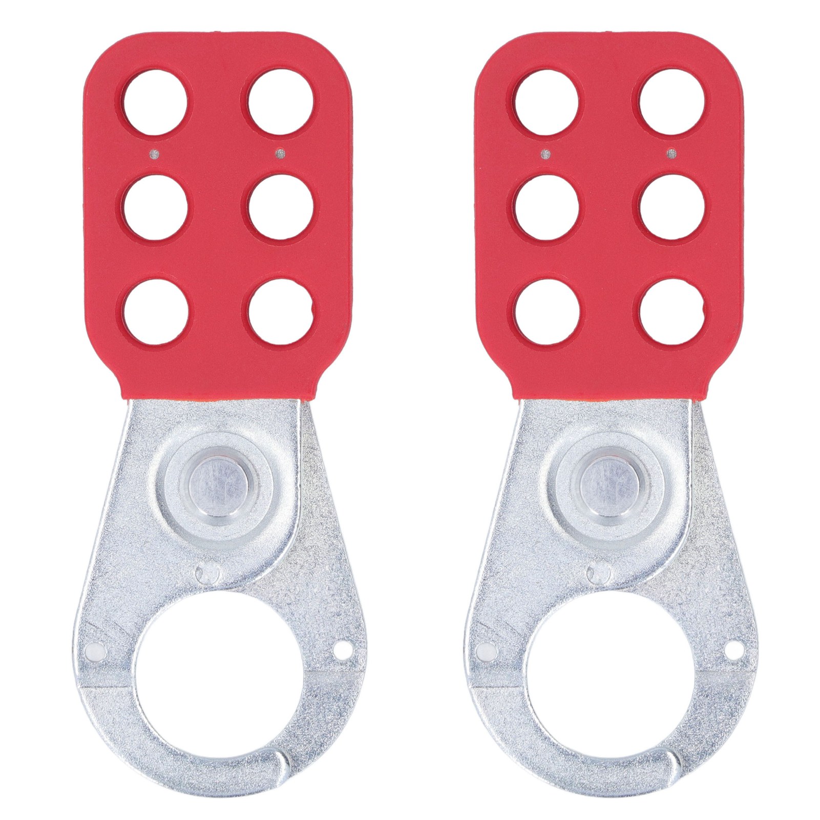 Vorhängeschlossbügel Lock Out Bd-k01, Verzinkter Stahl, 6 Löcher, Ø 25 Mm, Gebürstete Oberfläche, 2er-pack, Für Industrielle Sicherheitssysteme Lo/to