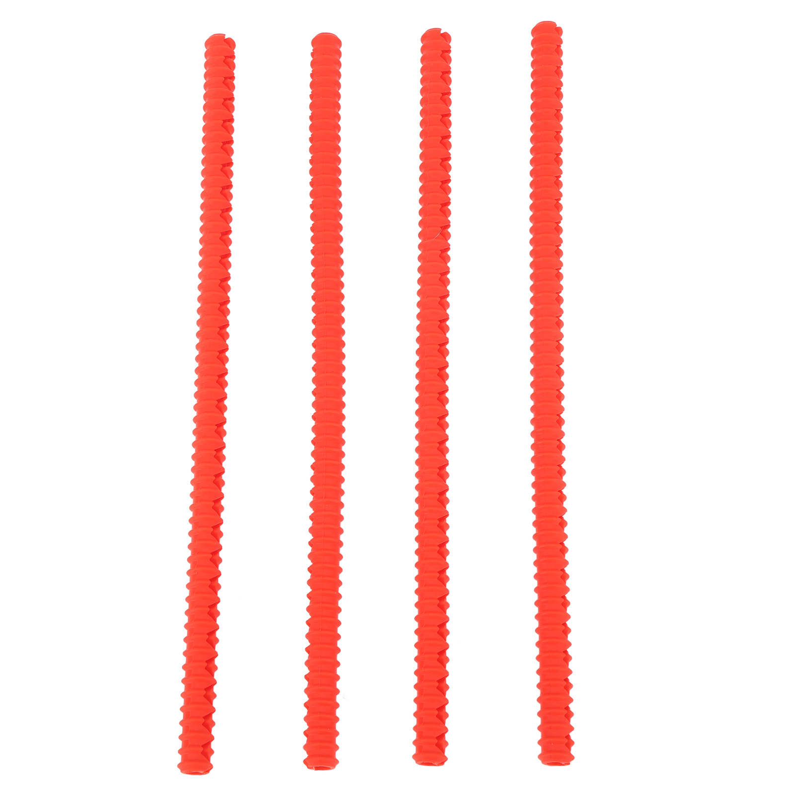 Set Mit 4 Roten Silikon-backofenrostkantenschonern, 36 Cm, Hitzebeständig Bis 360 °c, Verbrühungsschutz, Schnelle Montage