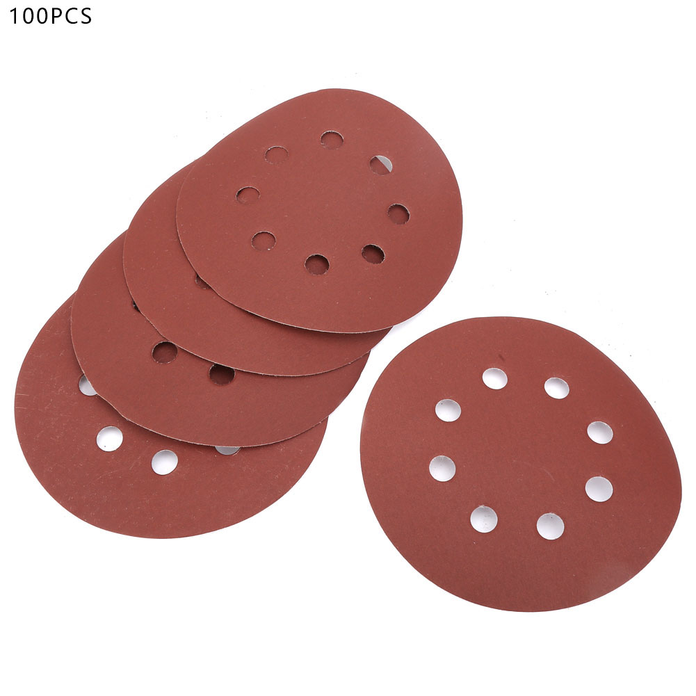 125-mm-schleifscheiben, Körnung 600 – 100er-packung, 8 Löcher, Aluminiumoxid Für Elektrische Schleifmaschinen