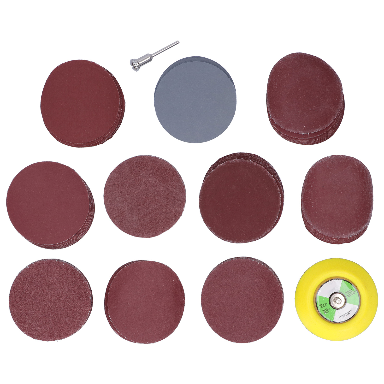 Toivize 102-teiliges 3"-schleifscheiben-set Aus Samt, Größe M6, Für Elektrische Schleifmaschinen, Runde Verlängerungsstange, Zum Polieren Von Holz Und Metall