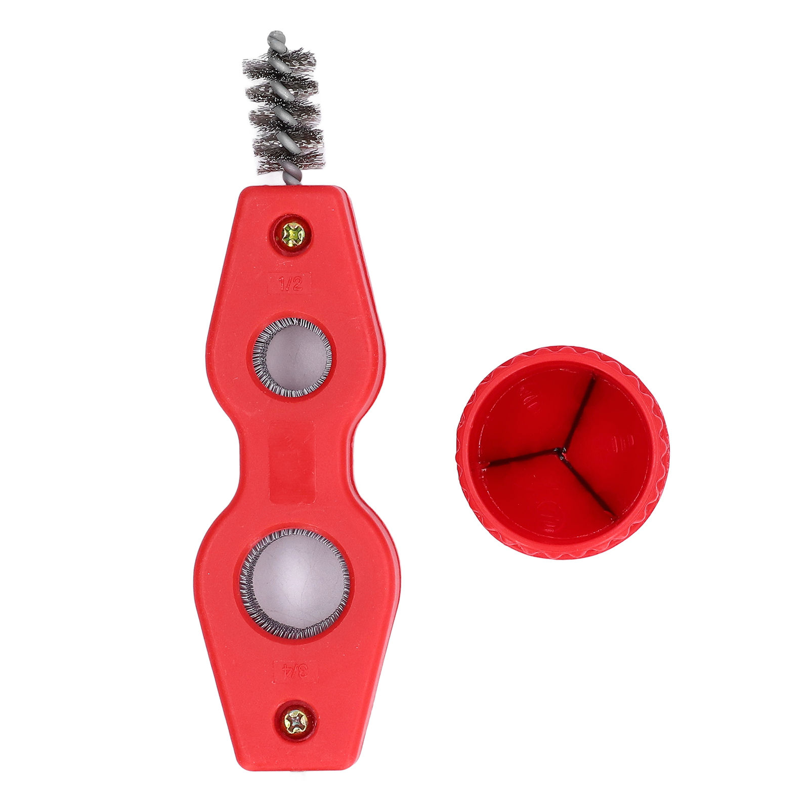 Entgrat- Und Bürstenset Für Kupferrohre – Toivize – Rot – Innen-/außenrohr 15–20 Mm – Abs/stahl