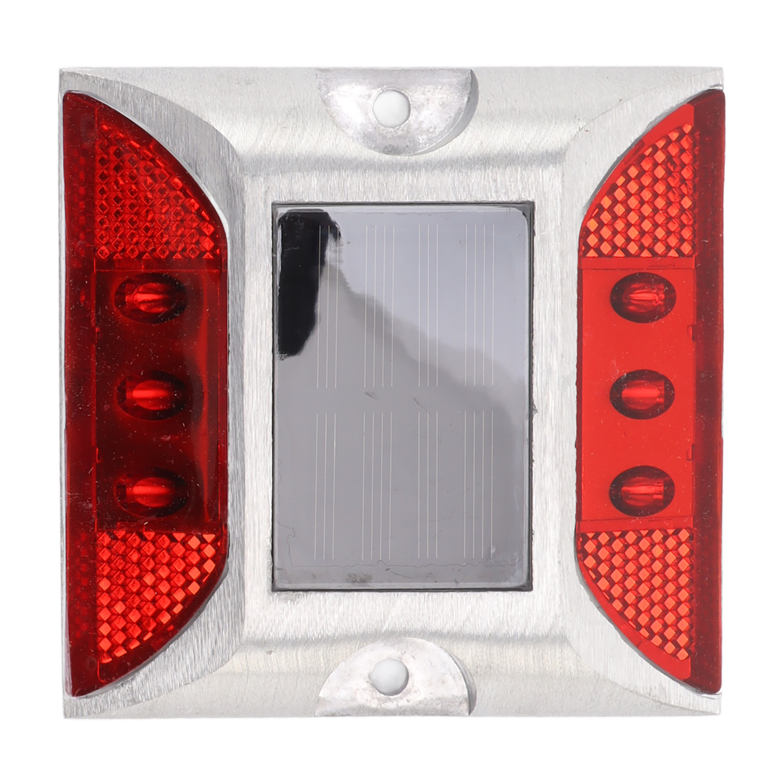 Toivize Led-solarpollerleuchte, Doppelseitiger Roter Lichtmast Aus Aluminiumguss, Ip68, Für Die Sicherheit Auf Einfahrten Und Straßen Im Außenbereich
