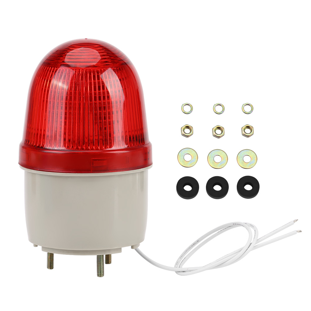 Lte-5071 Led-drehleuchte, 220 V, Rot, Blinkend, Geräuschlos, Ip45, Abs/pc, 2 W, 12,5 X 6,5 Cm, Für Werkstattmaschinenalarm