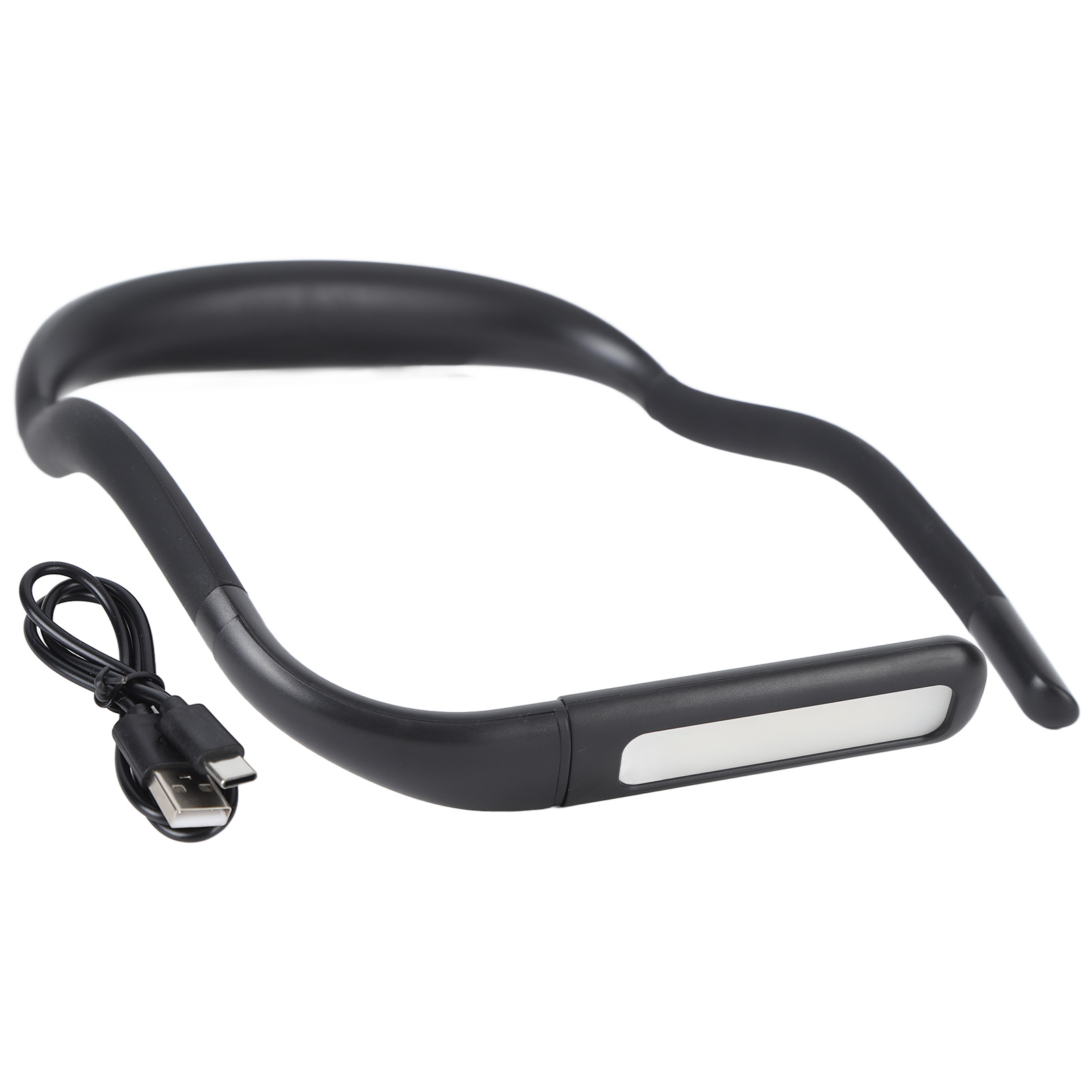 Toivize Gh-8 Led-leselampe, Flexibler Nackenriemen, Freihändig Nutzbar, Einstellbare Farbe Und Helligkeit, Schwarz, Zum Lesen Und Campen