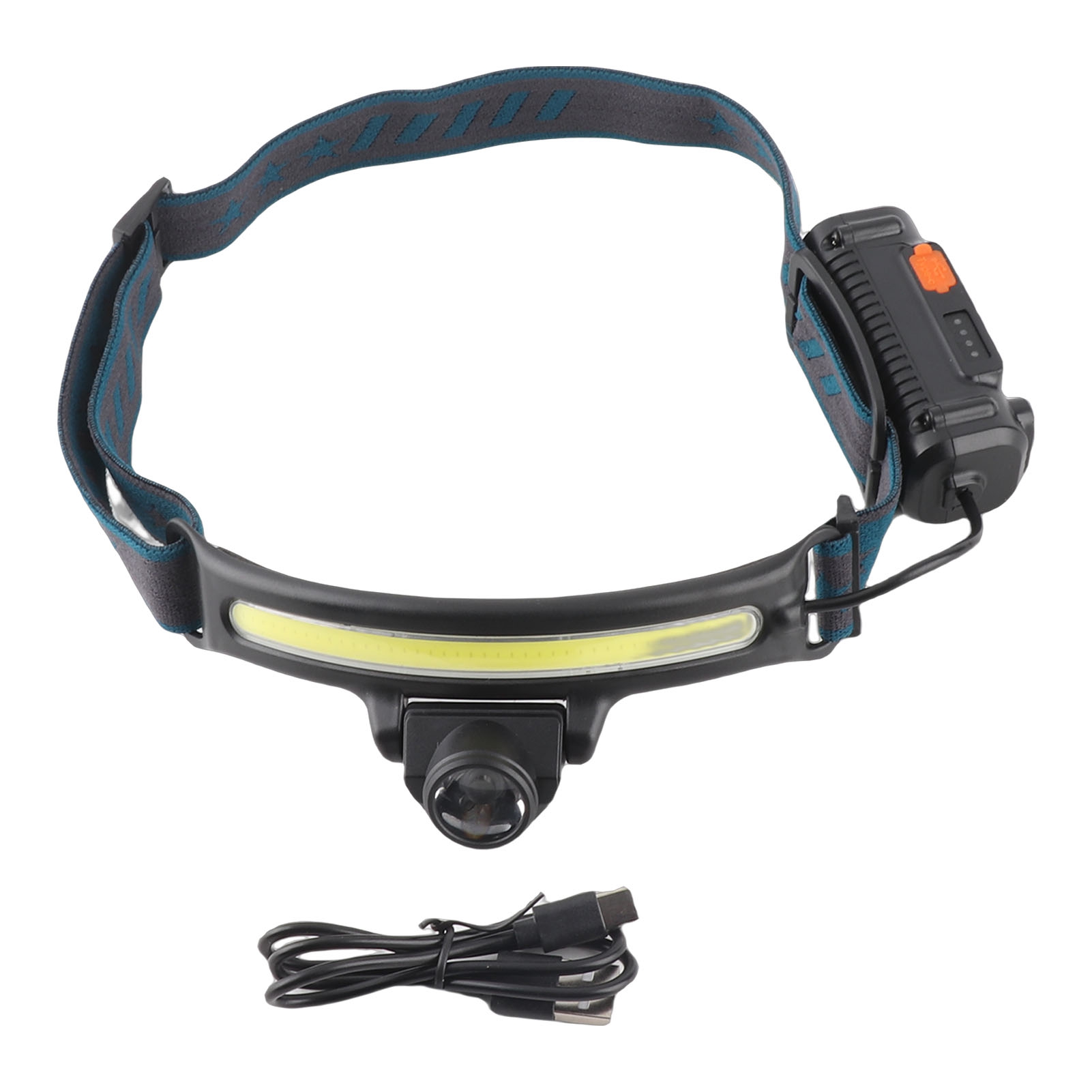 Markenlose Cob-led-stirnlampe, Wiederaufladbarer Usb-c-akku (2000 Mah), Bewegungssensor Für Angeln Und Outdoor-arbeit