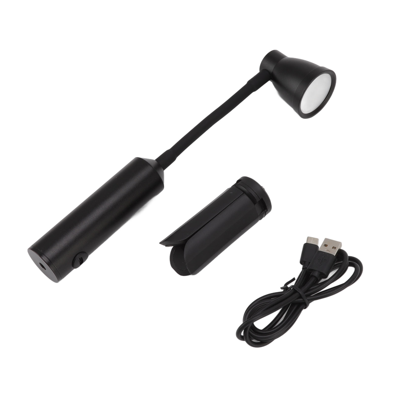 Faltbare, Per Usb Aufladbare Led-schreibtischlampe Mit Stativ – 3 Farbtemperaturen Und 3 Helligkeitsstufen, Kompaktes Abs-gehäuse, 273 G