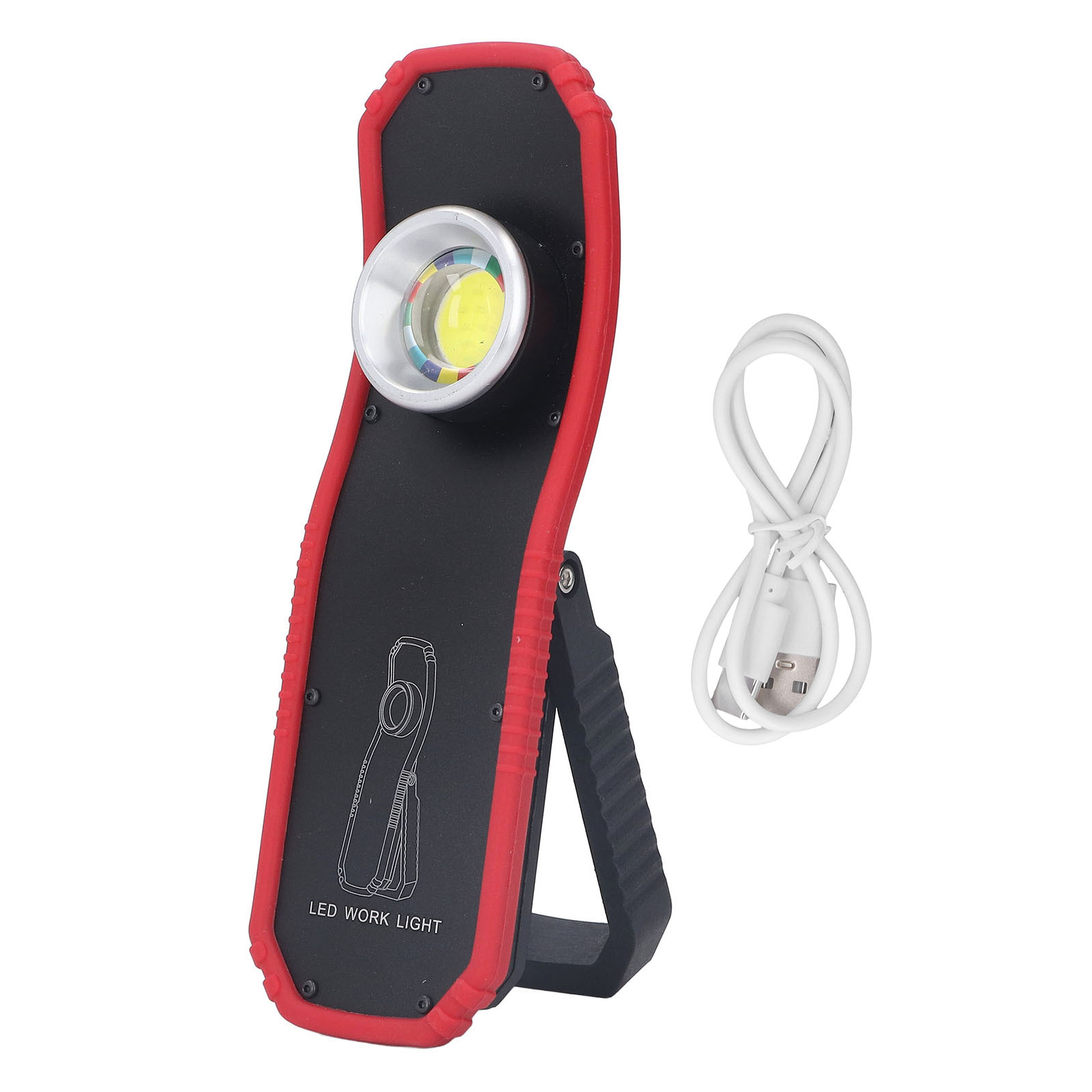 Toivize W832 60w Wiederaufladbare Led-arbeitsleuchte Mit Magnetfuß Und Drehbarem Haken, Aluminium