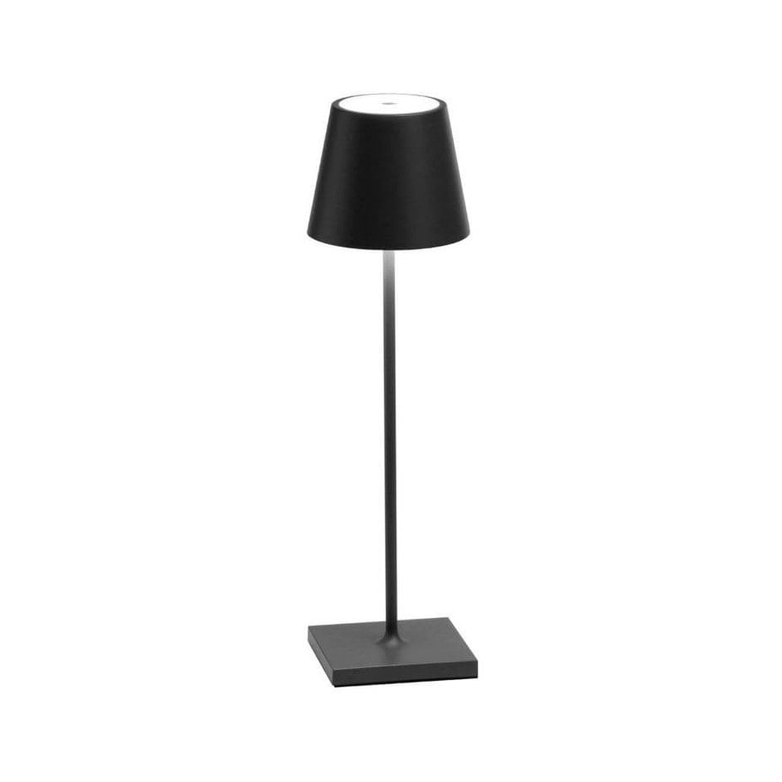 38 Cm Große, Wiederaufladbare, Kabellose Led-schreibtischlampe Aus Schwarzem Aluminium, 3 Helligkeitsstufen, Modernes Touch-design Zum Lesen Und Arbeiten