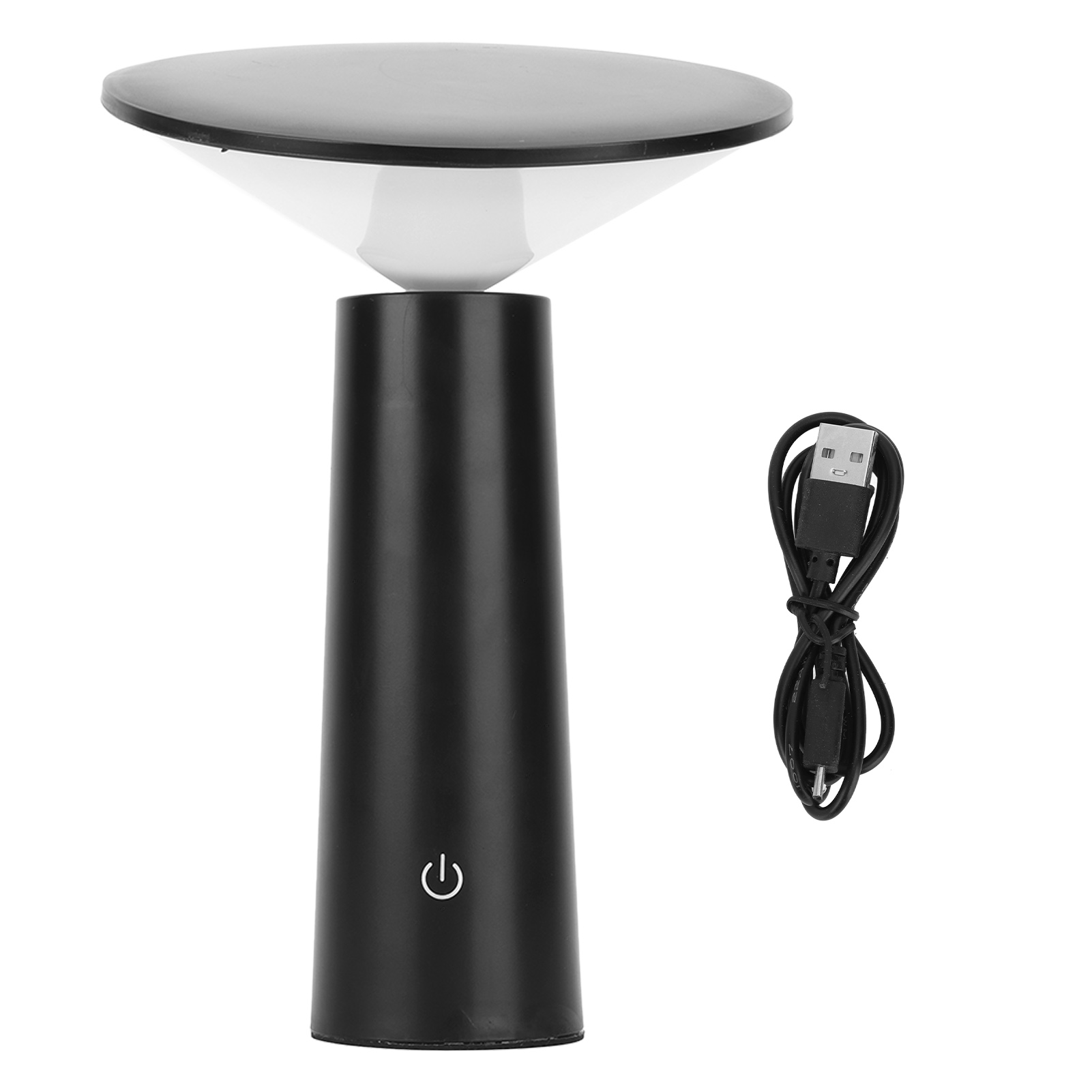 Schwarze, Berührungsempfindliche, Wiederaufladbare Led-schreibtischlampe, 3 Farbtemperaturen, Dimmbar, Augenschutz, Modernes Design Für Büro Und Wohnzimmer