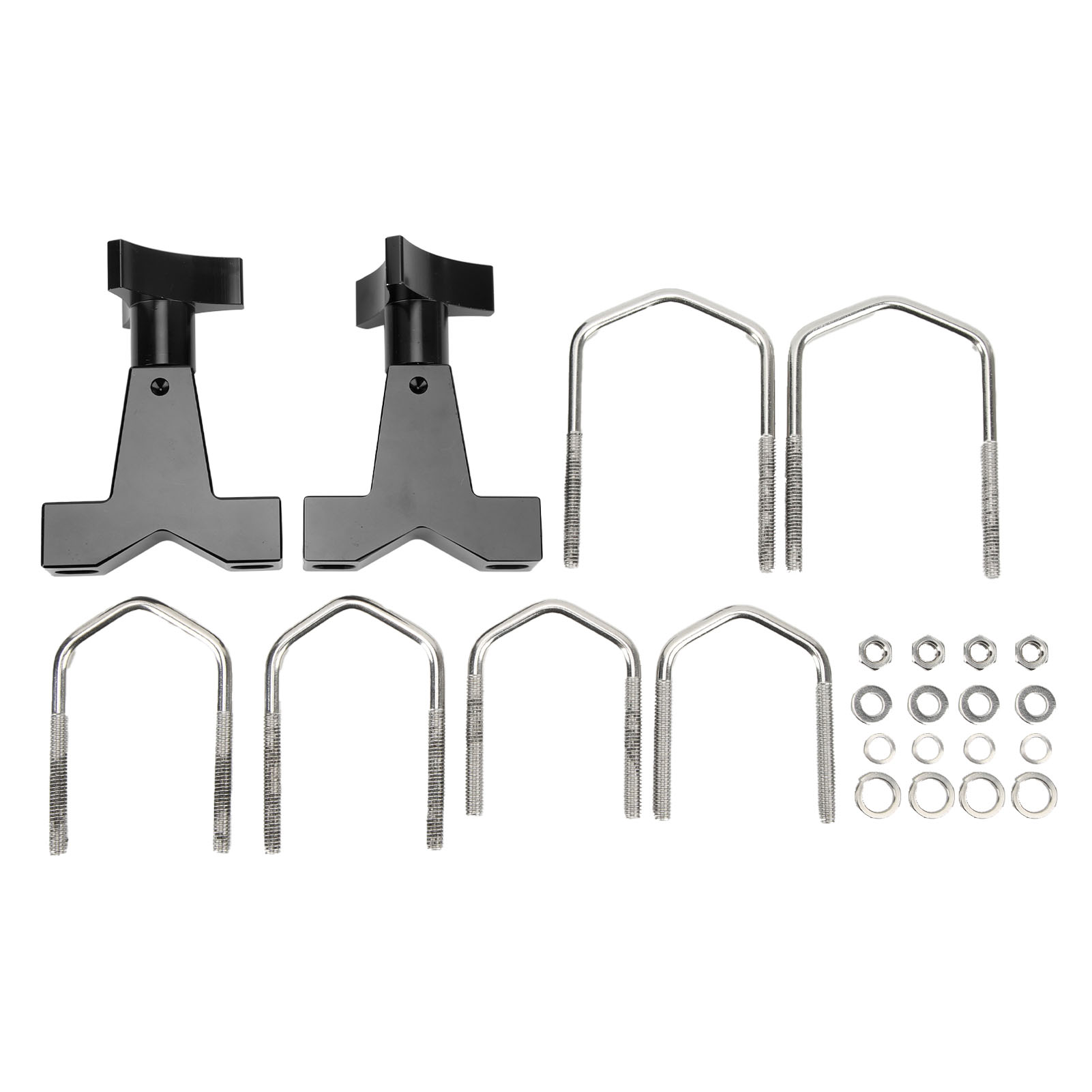 Toivize Universelle, Verstellbare Hydraulikheberstütze, 6061-t6 Aluminium, Schwarz, Für Rohre Mit 25–64 Mm Durchmesser, 2-teiliges Set