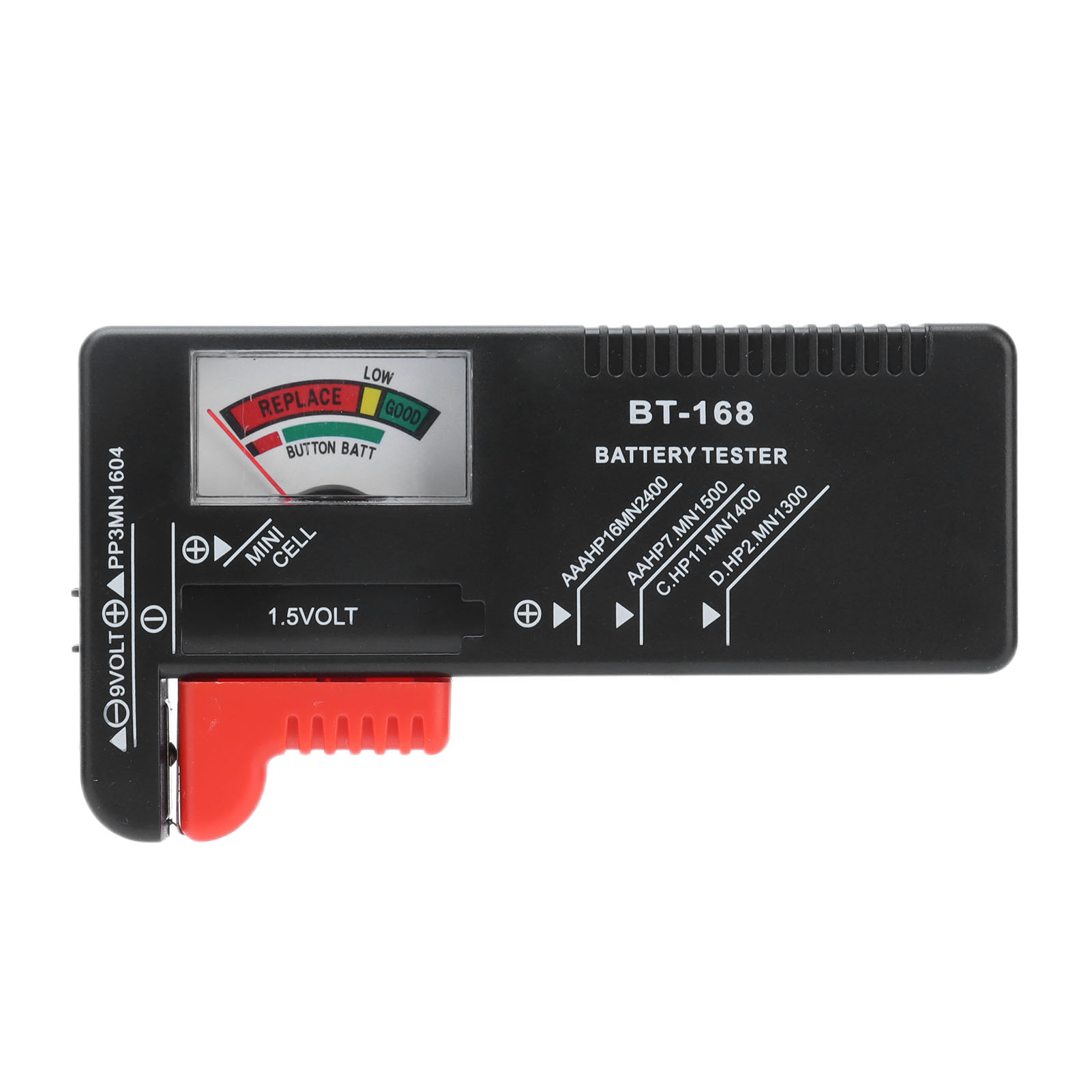 Der Kompakte Und Leichte Analoge Batterietester Toivize Bt168 Aus Abs Für 1,5-v- Und 9-v-batterien Liefert Präzise Messwerte Auch Ohne Batterie.