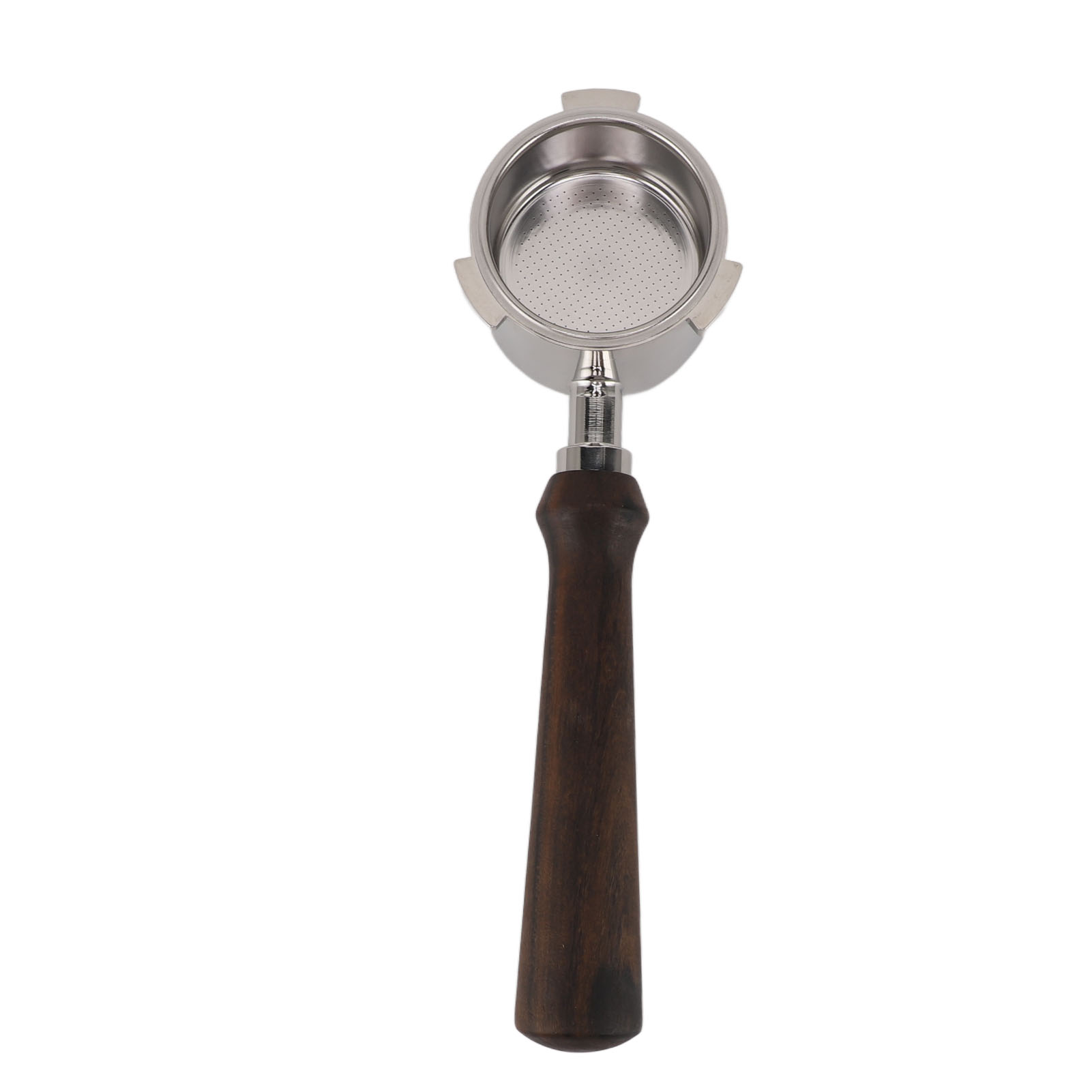 Delonghi 51-mm-filterhalter Ohne Boden Mit 3 Halterungen, Edelstahl, Schwarzer Holzgriff