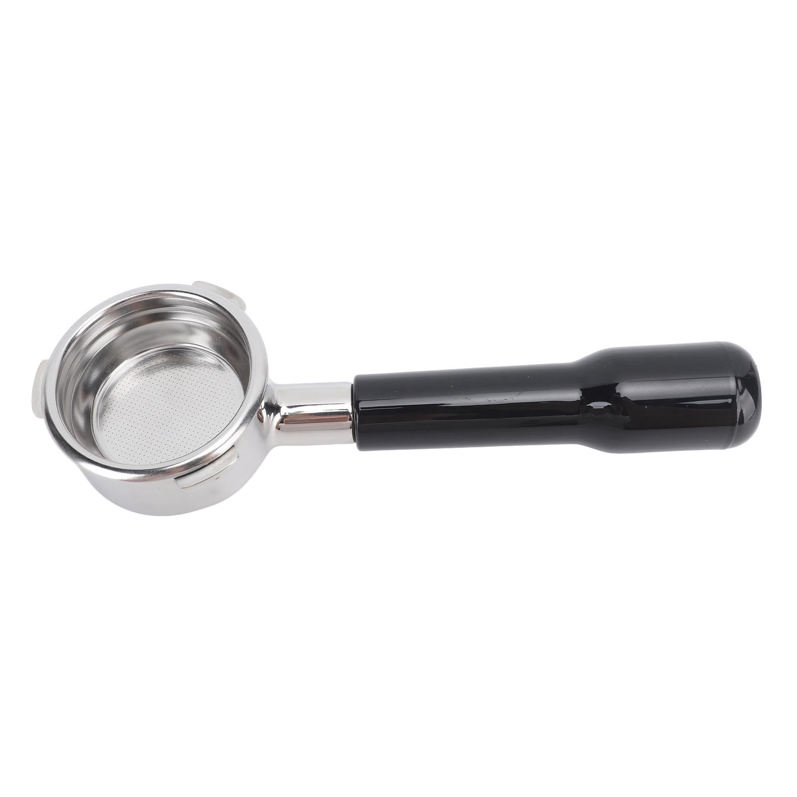 Bodenloser 58-mm-siebträger Für Barsetto C2, Edelstahl Und Schwarzer Kunststoff, 3-punkt-befestigung, Ideal Für Präzise Extraktion