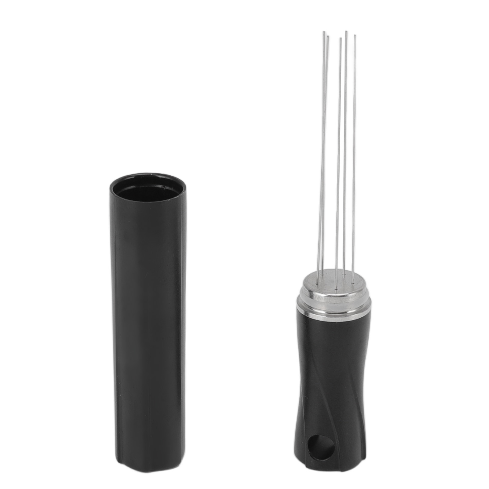 Toivize Kaffeespendernadel Wdt Edelstahl Schwarz Aluminium Ergonomisch Tragbar Antiklumpen Für Espresso