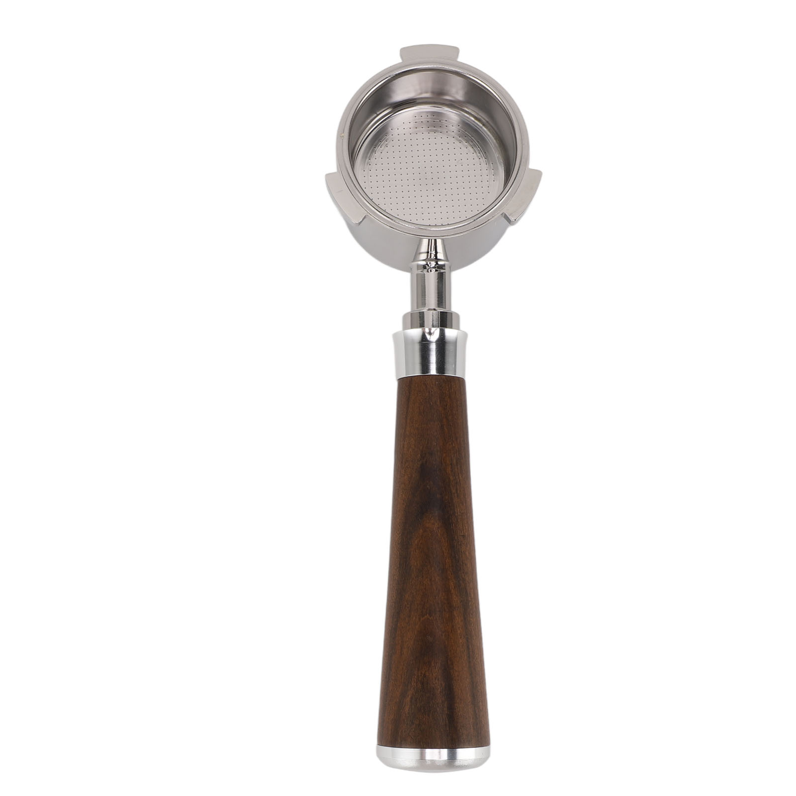 Bodenloser Filterhalter Für Delonghi 51 Mm 3-ohr-edelstahl, Schwarzes Rosenholz, Sichtbare Extraktion