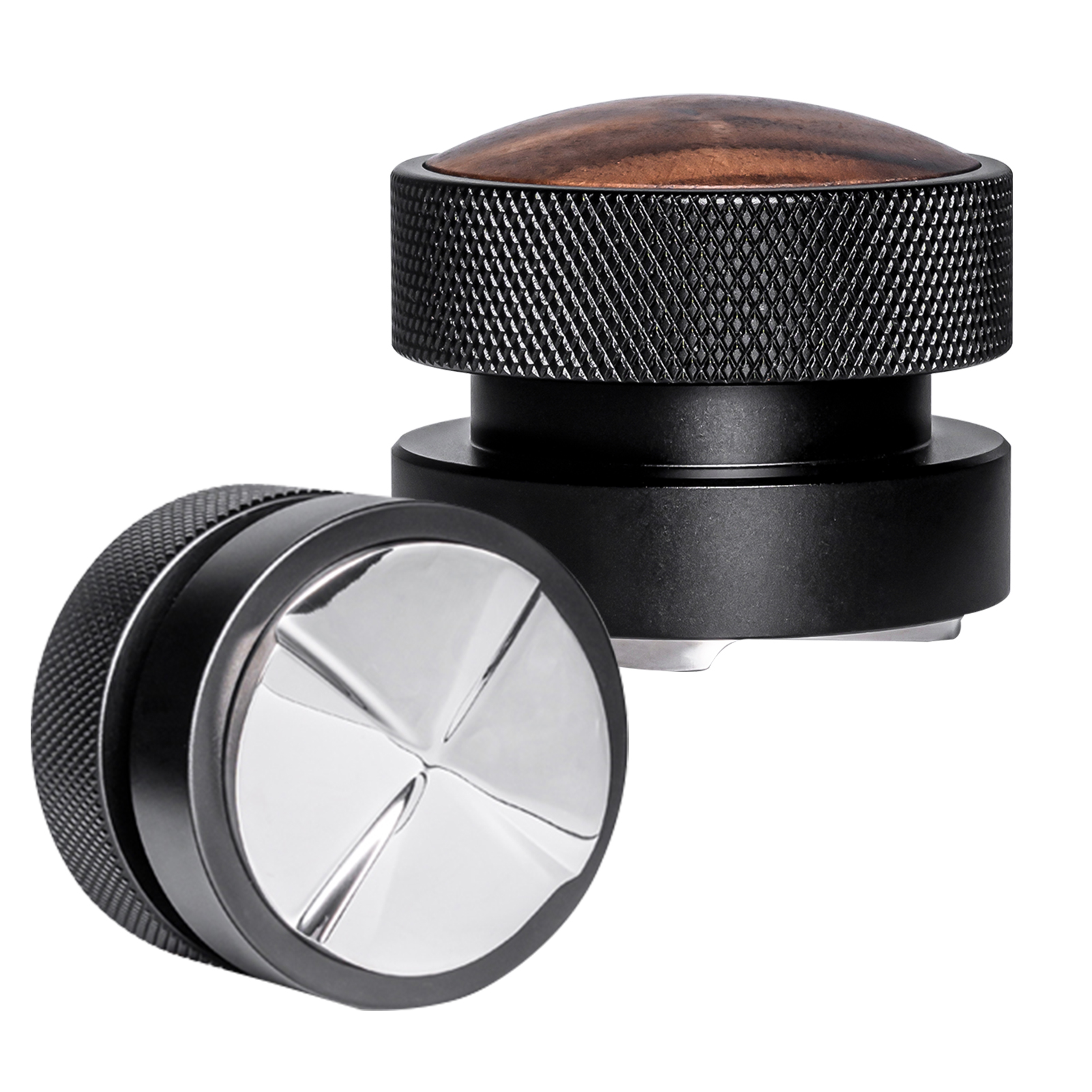 Toivize 53 Mm Profi-kaffeeabstreifer, Edelstahl & Schwarznussholz, Ergonomisches Design Für Espresso