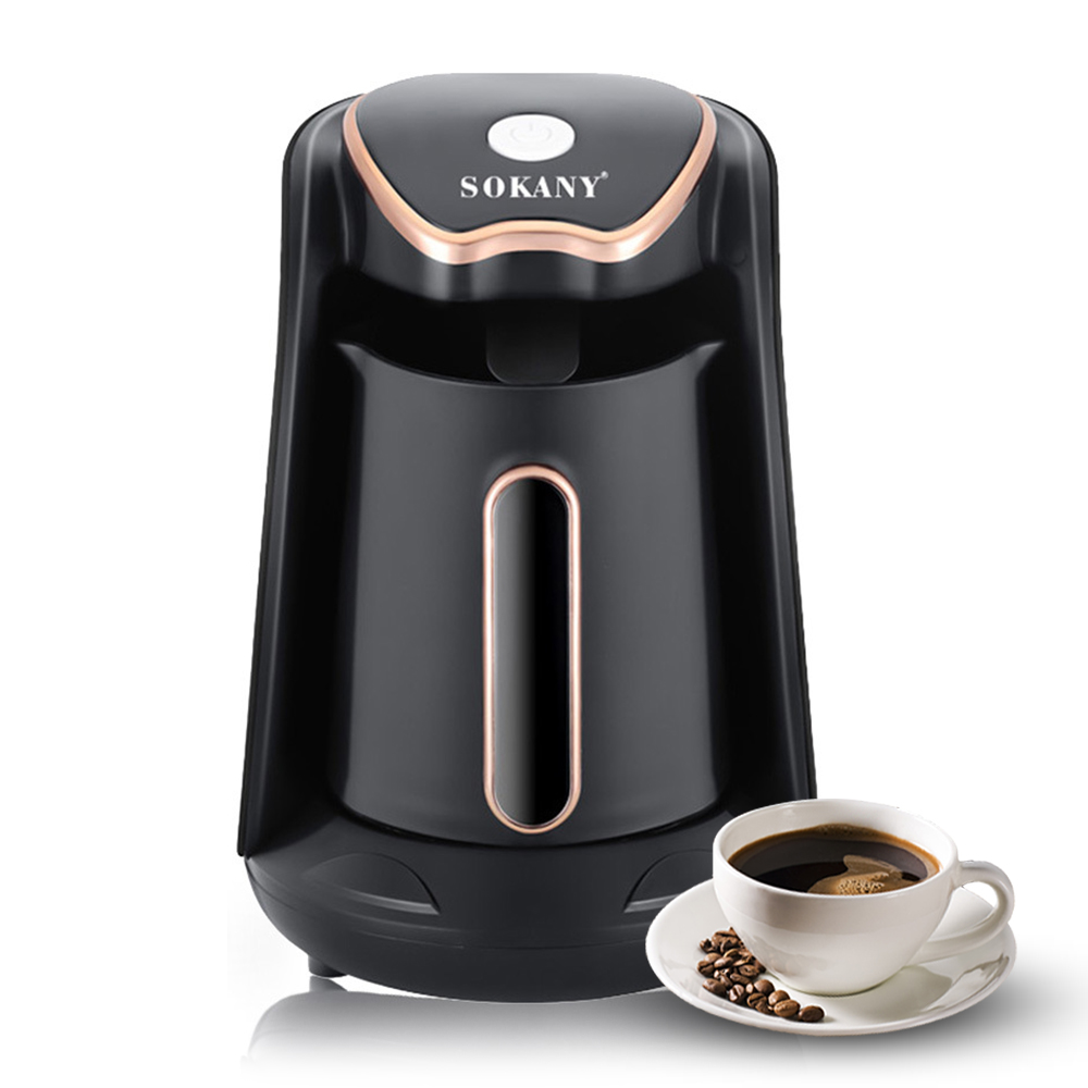 Sokany Türkische Elektrische Kaffeemaschine, 250 Ml, 600 W, Sockel Aus Reinem Kupfer, Tropffreier Auslauf, Ergonomischer Griff, Schnell