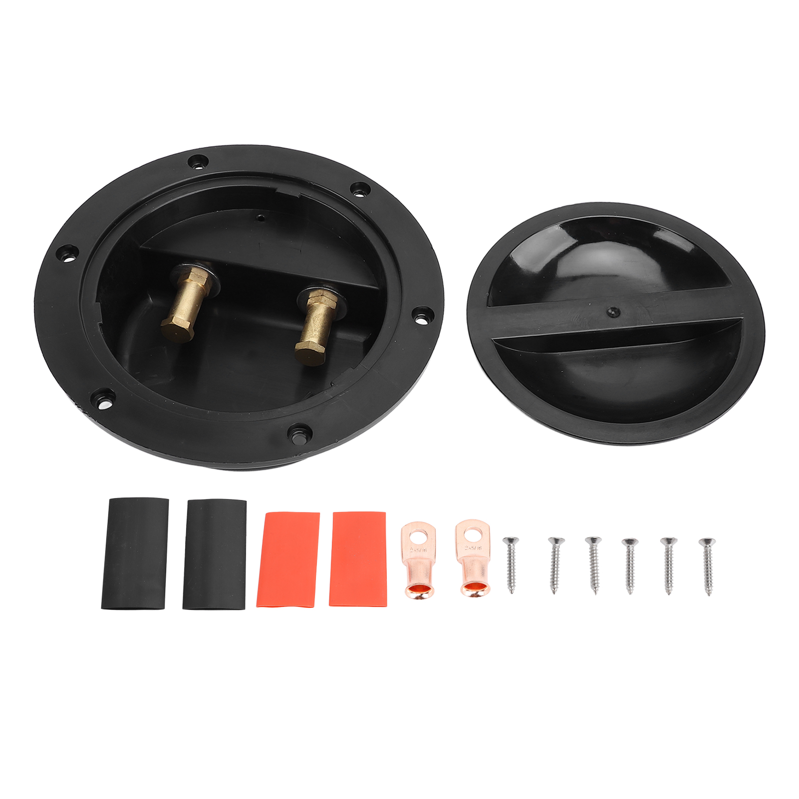 Wasserdichte Marine-anschlussdose – Schwarzes Abs + Metall – 6–32 V Dc – Bolzenklemmen – 14-teiliges Set Für Boote, Yachten Und Wohnmobile
