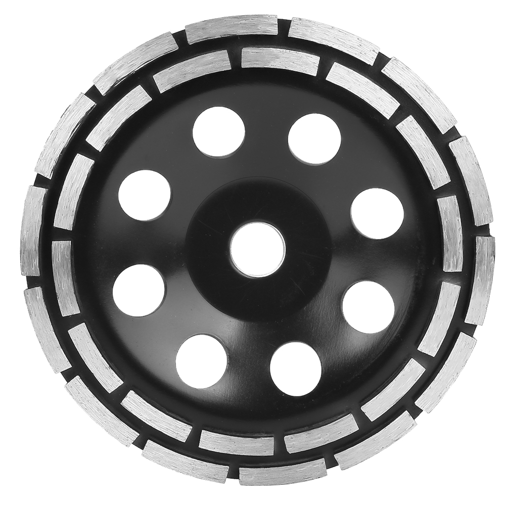 Black Diamond 180-mm-doppelreihen-diamantschleifscheibe Für Beton, Stein, Ziegel, 22,23-mm-bohrung, Winkelschleifer