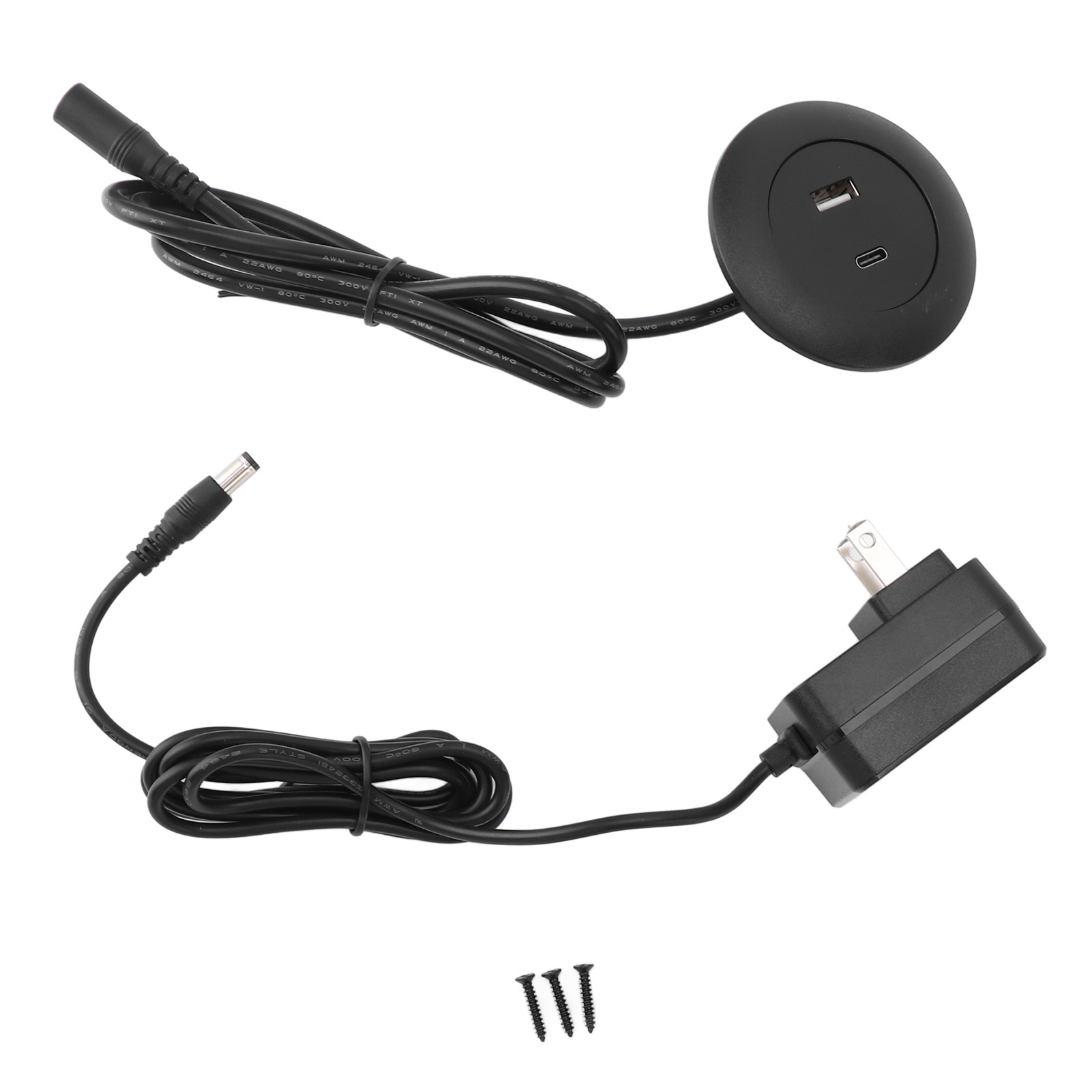 Integrierte Usb-wandsteckdose, Toivize Black Desk Charger Mit Usb-a- Und Usb-c-anschlüssen Für Sofa Und Nachttisch, Einfache Installation