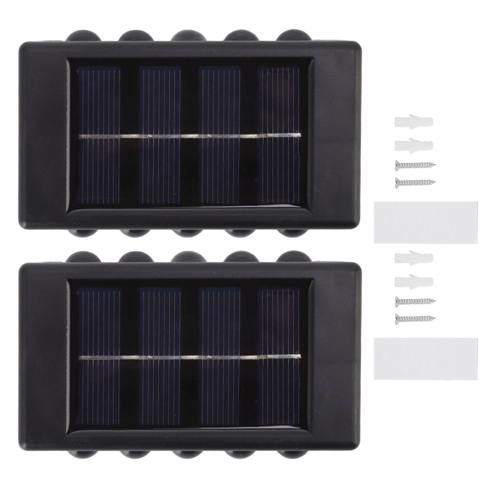 2er-set Toivize Ip65 Solar-wandleuchten, Bidirektionale Led-beleuchtung (nach Oben/unten), Modernes Design Für Den Außenbereich