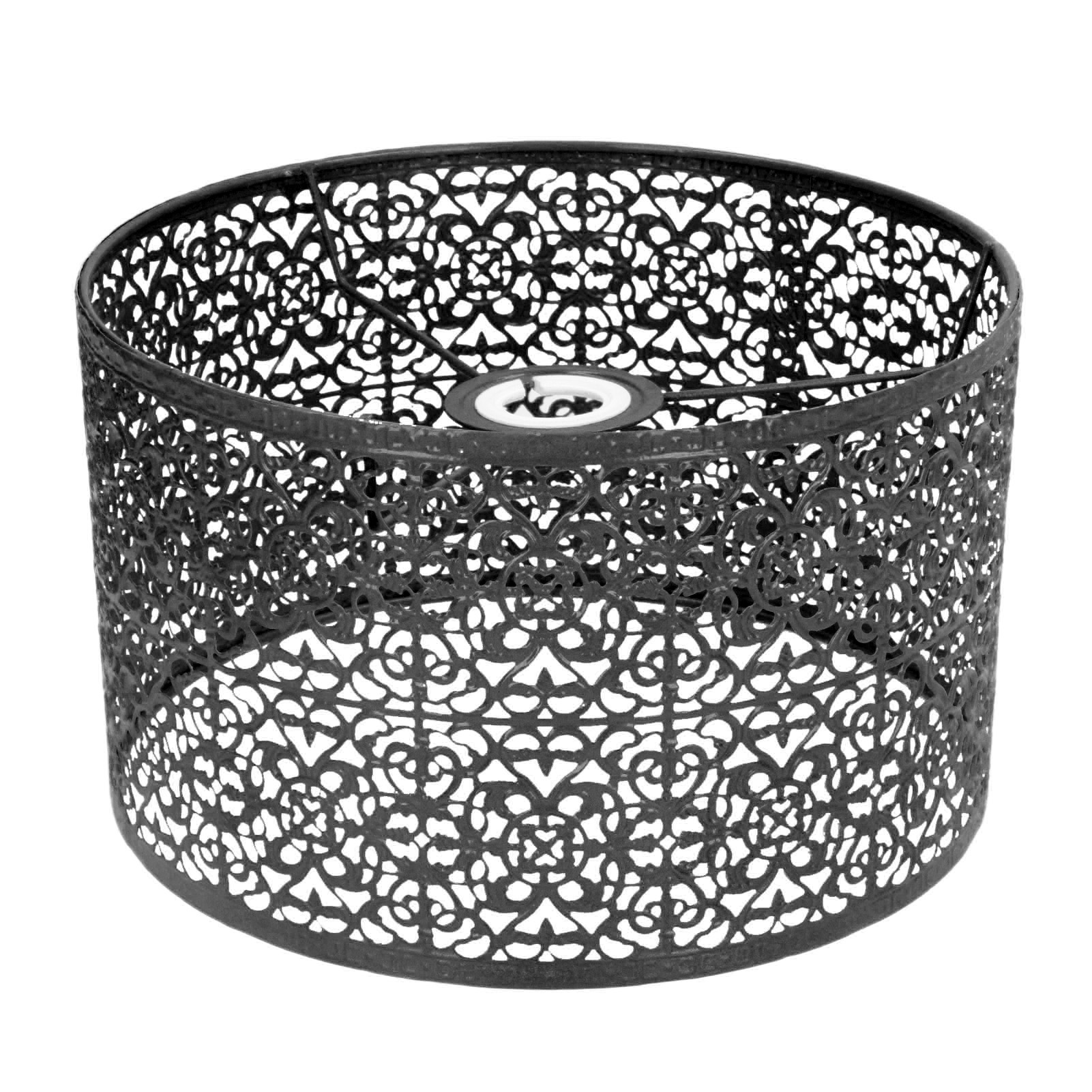 Toivize Lampenschirm Aus Schwarzem, Perforiertem Metall, D25cm H16cm E14/e27, Elegantes Design