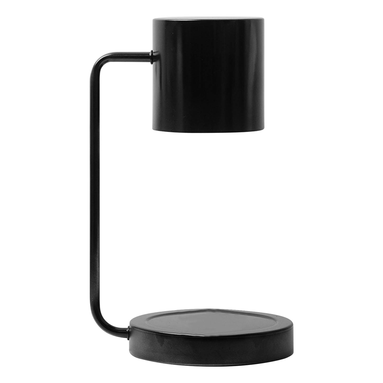 Flammenlose Elektrische Wachswärmerlampe Aus Schwarzem Eisen, Stufenlos Dimmbar, Modernes Design Für Eine Gemütliche Atmosphäre Und Duftverteilung.