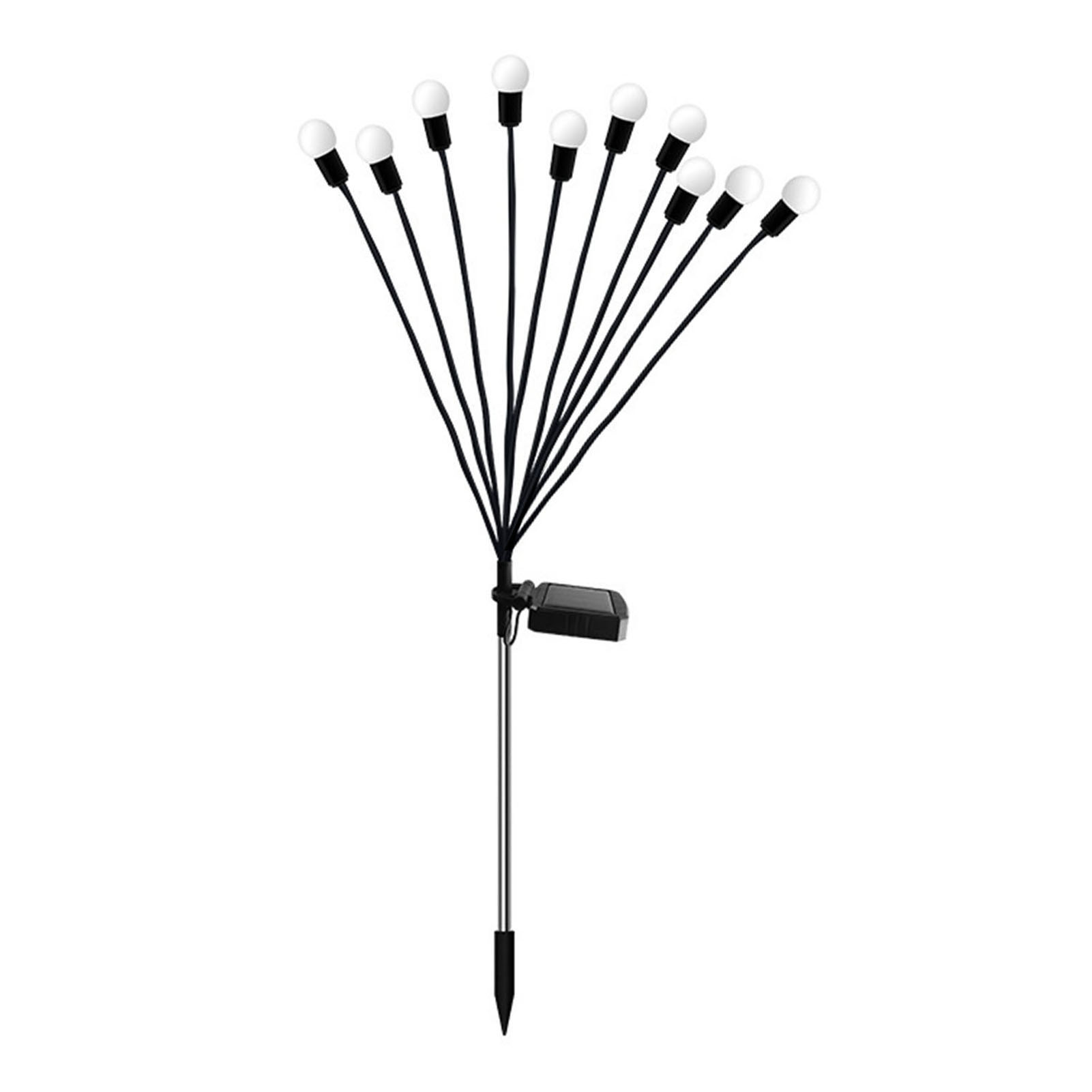 Set Mit 10 Pvc-solar-gartenleuchten, Warmweißes Licht, Wasserdicht (ipx4), Dämmerungssensor, Autark Für Einfahrt Und Terrasse