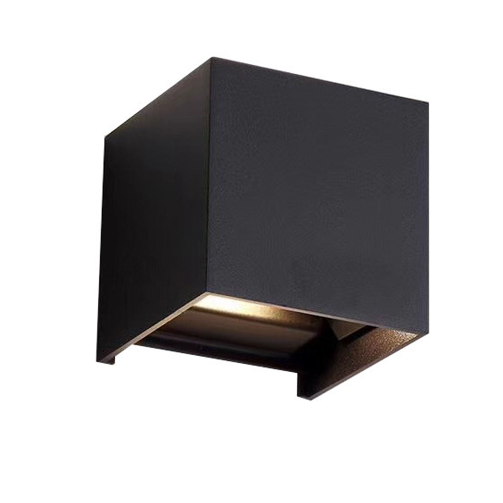 Toivize 6w Led-wandleuchte, Ip65, Schwarzes Aluminium, 10cm, Modernes Schwenkdesign, Innen-/außenbeleuchtung