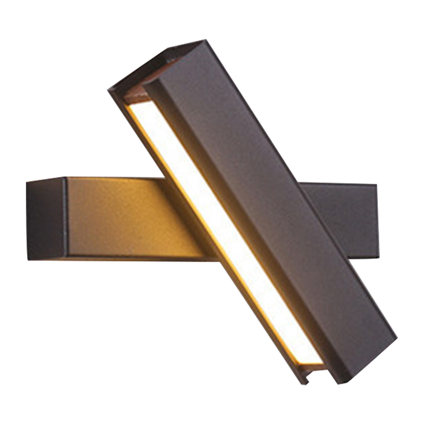 Moderne Schwarze Schwenkwandleuchte, 350°-drehung, Design Aus Aluminium Und Walnussholz, Warmweißes Led-licht Für Schlaf- Oder Wohnzimmer