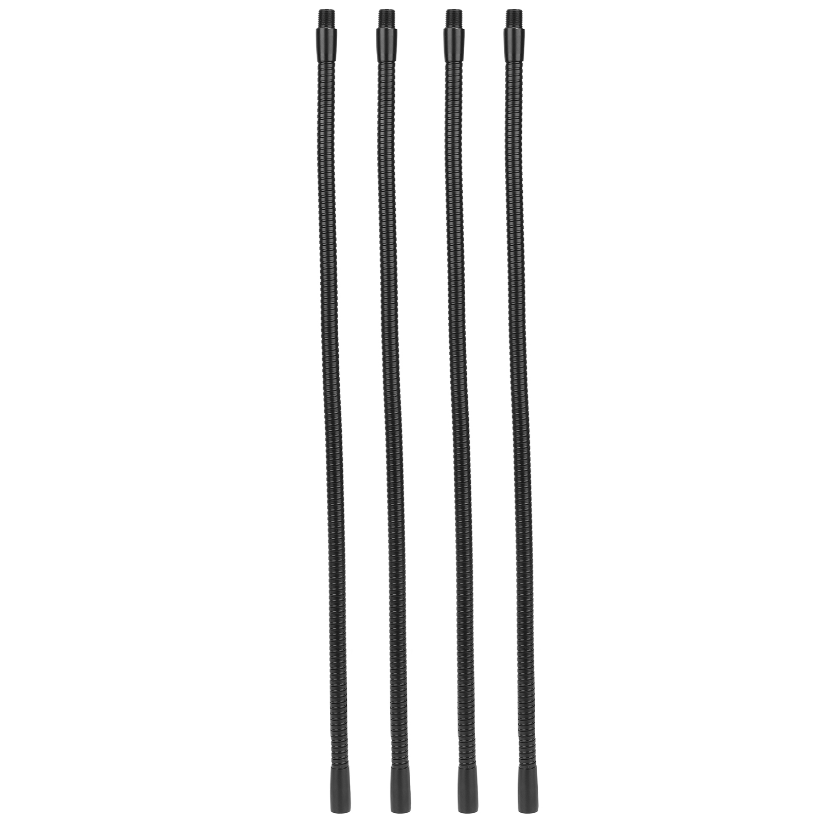 Set Mit 4 Schwarzen, Flexiblen Aluminiumschläuchen, Ø 10 Mm, L 45 Cm, Für Schwanenhalslampen