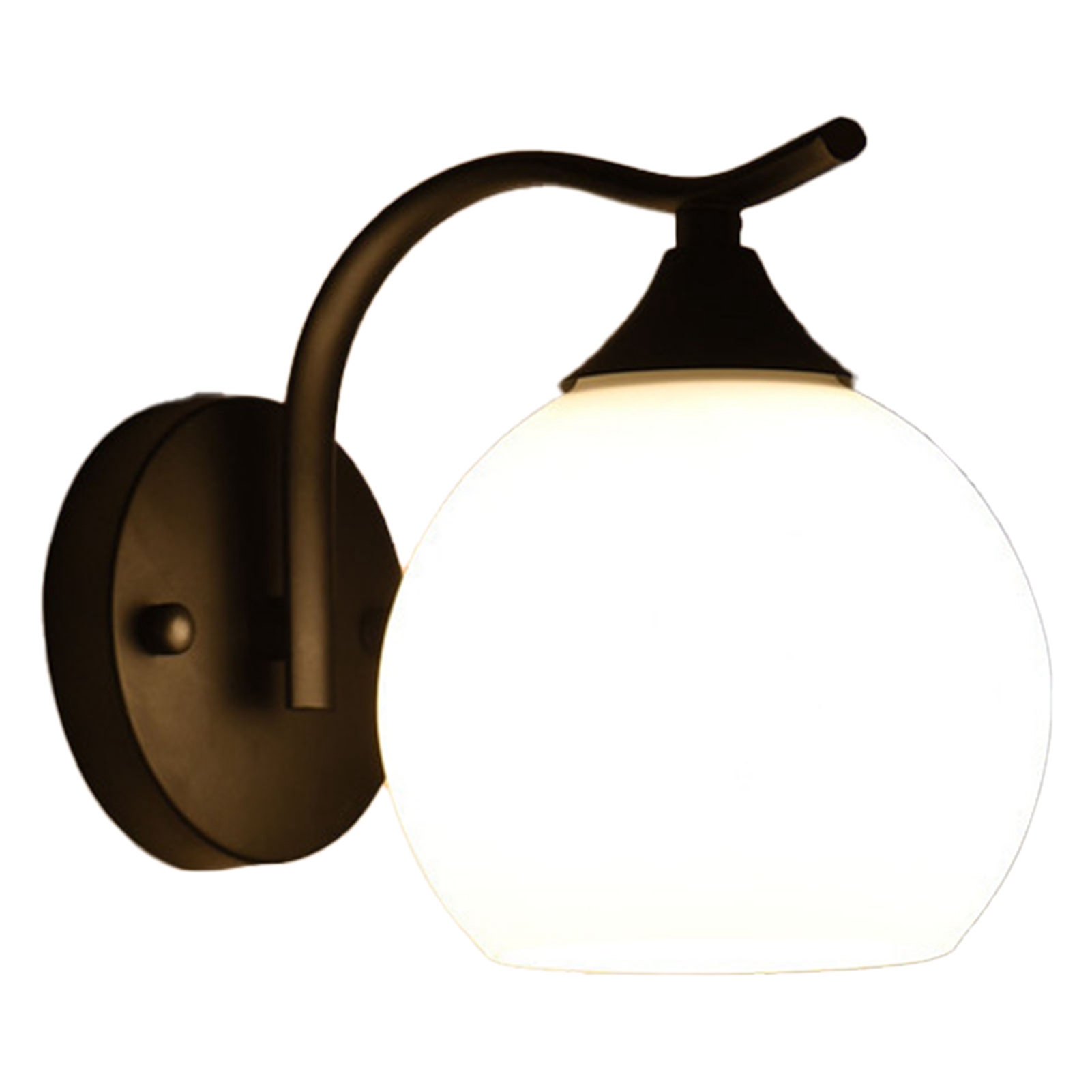 Wandleuchte Im Amerikanischen Stil, Glas Und Rostfreies Metall, Innenbeleuchtung Für Wohnzimmer, Schlafzimmer, Flur, Elegantes Und Langlebiges Design