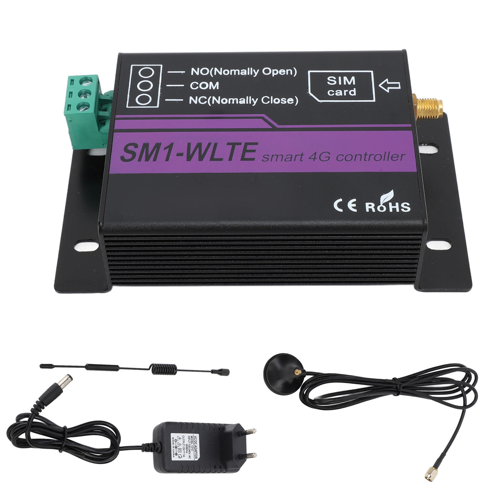 Sm1-wlte-ea 4g-alarmsteuerung Für Temperatur Und Luftfeuchtigkeit Mit Sms, Sprachanruf, Fernsteuerung Und Web-app Für Garage Und Lagerhalle