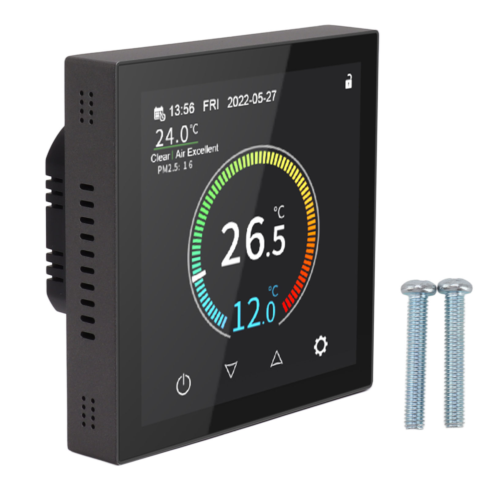 Ortvia Hyt001 Wlan-thermostat, 480x480 Hd-display, Intelligente Programmierbare Fußbodenheizung, Abs